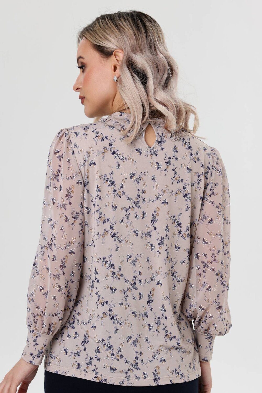 RISE Блузка 382611 7066-24/02 Бежевый, синий