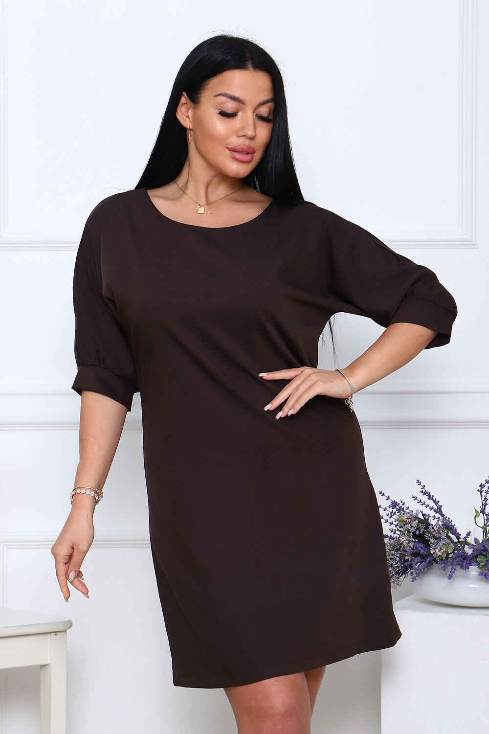 Натали Платье 384200 20663 темный шоколад