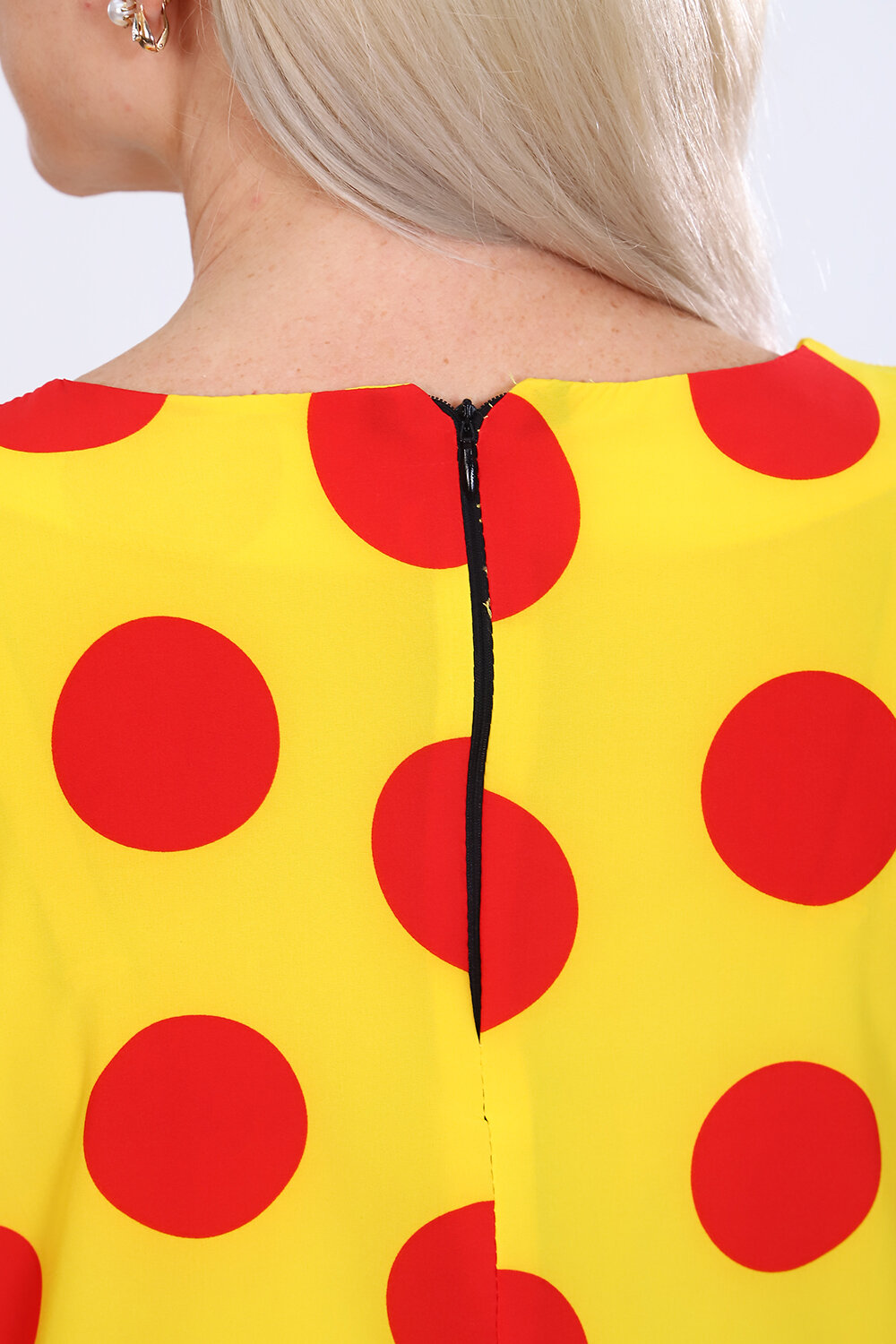 Натали Туника 384219 52251 желтый+красный горох