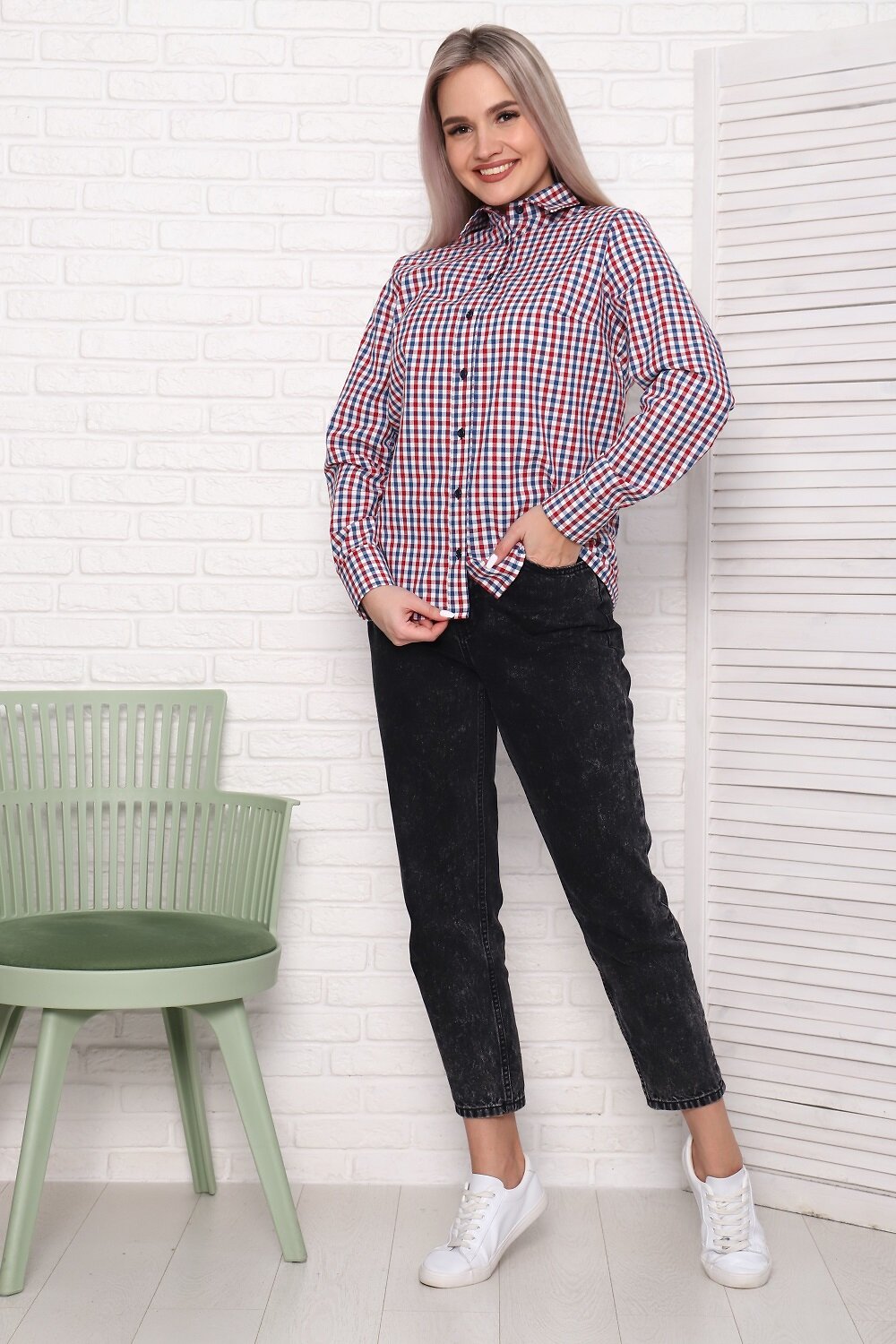 Натали Туника 387541 57064 красно-синий