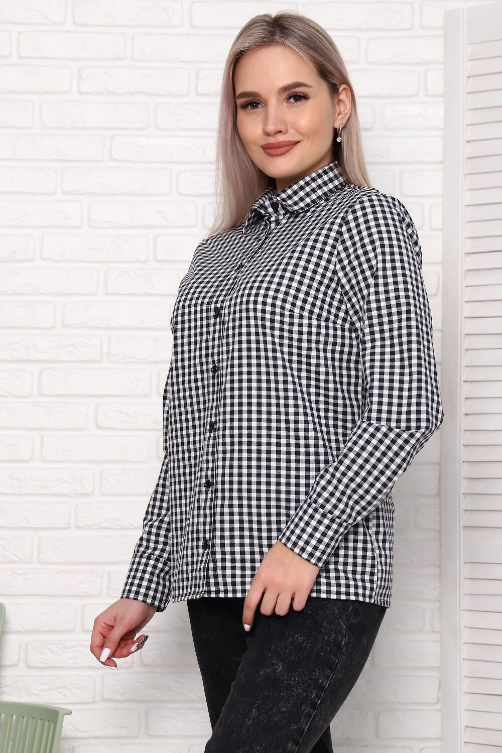Натали Туника 387542 57064 черно-белый