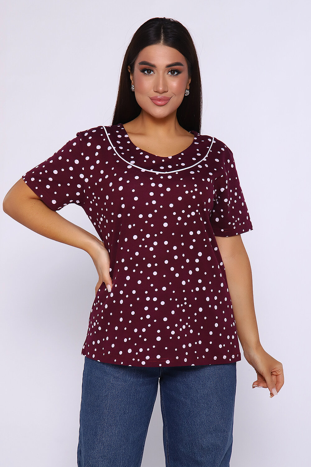 Натали Туника 392237 24281 бордовый