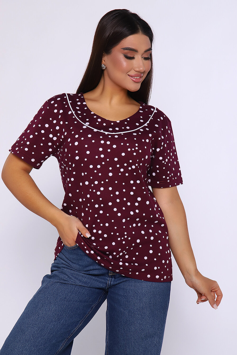 Натали Туника 392237 24281 бордовый