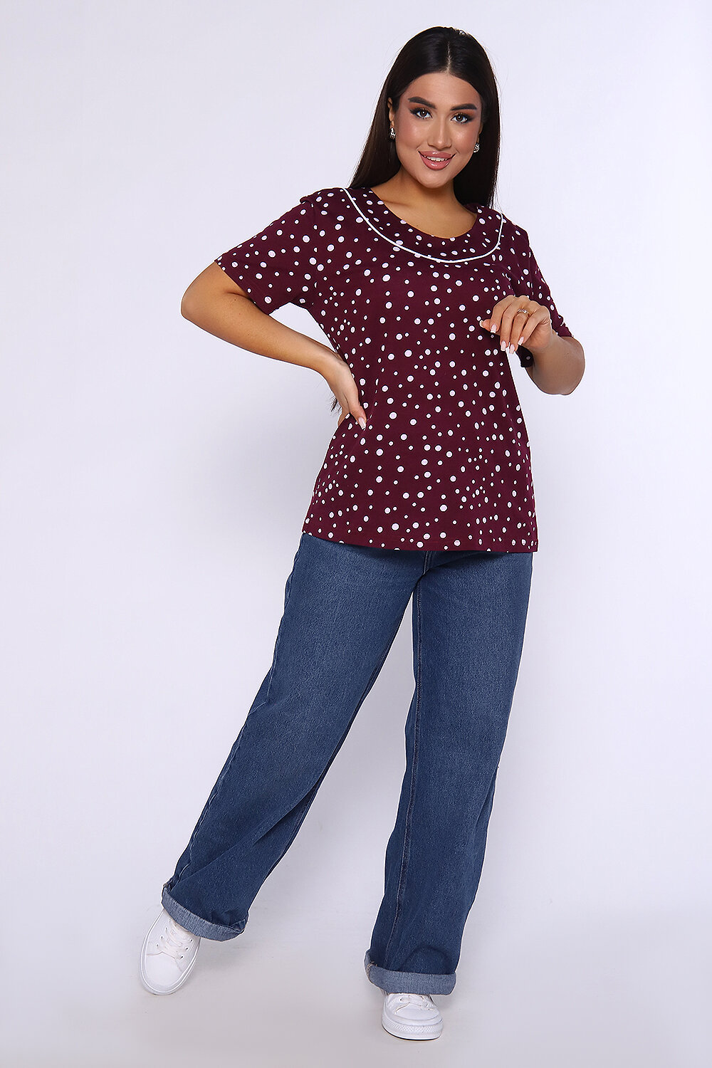 Натали Туника 392237 24281 бордовый