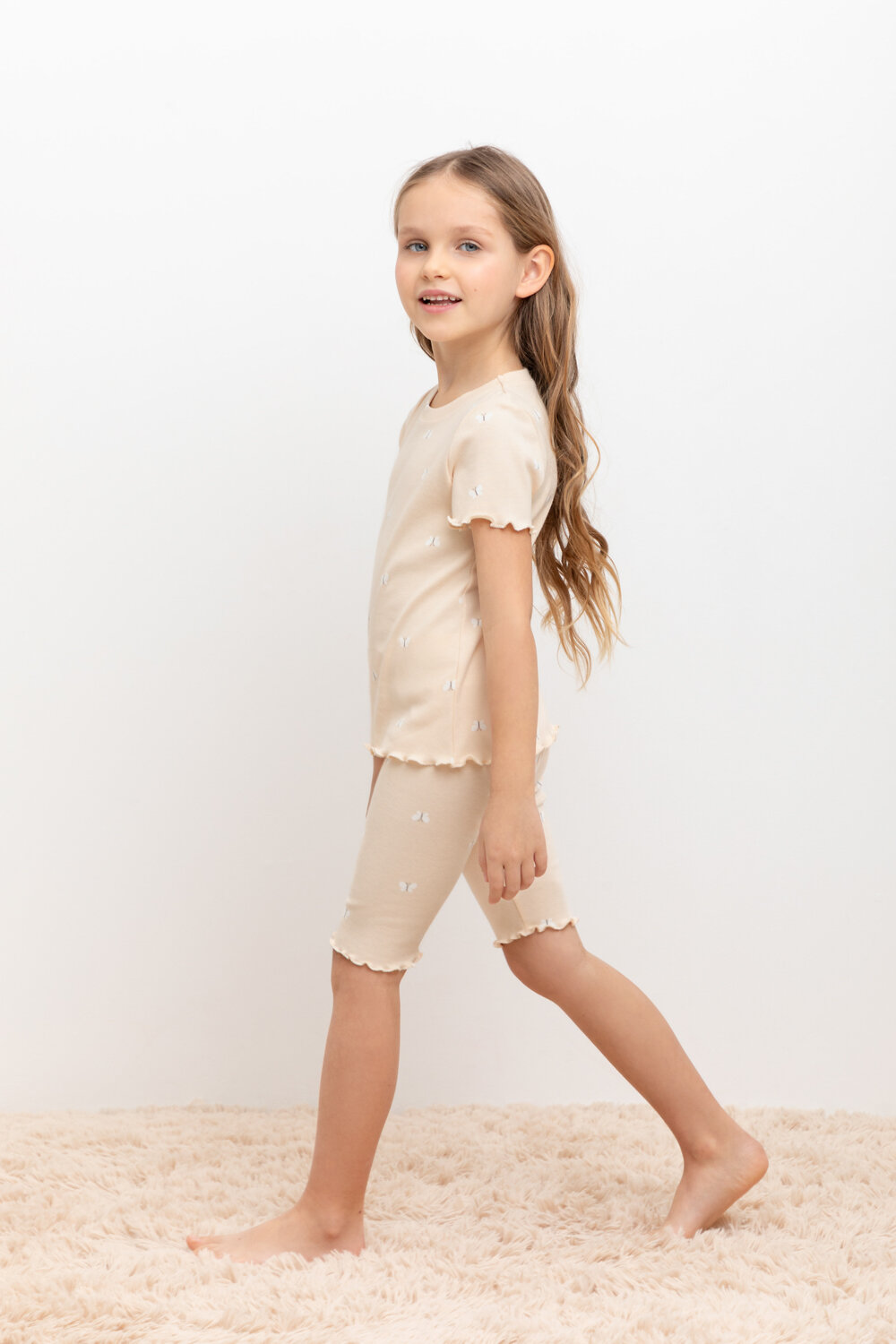 CROCKID Пижама 393573 К 1632-1 персиковый зефир, бабочки