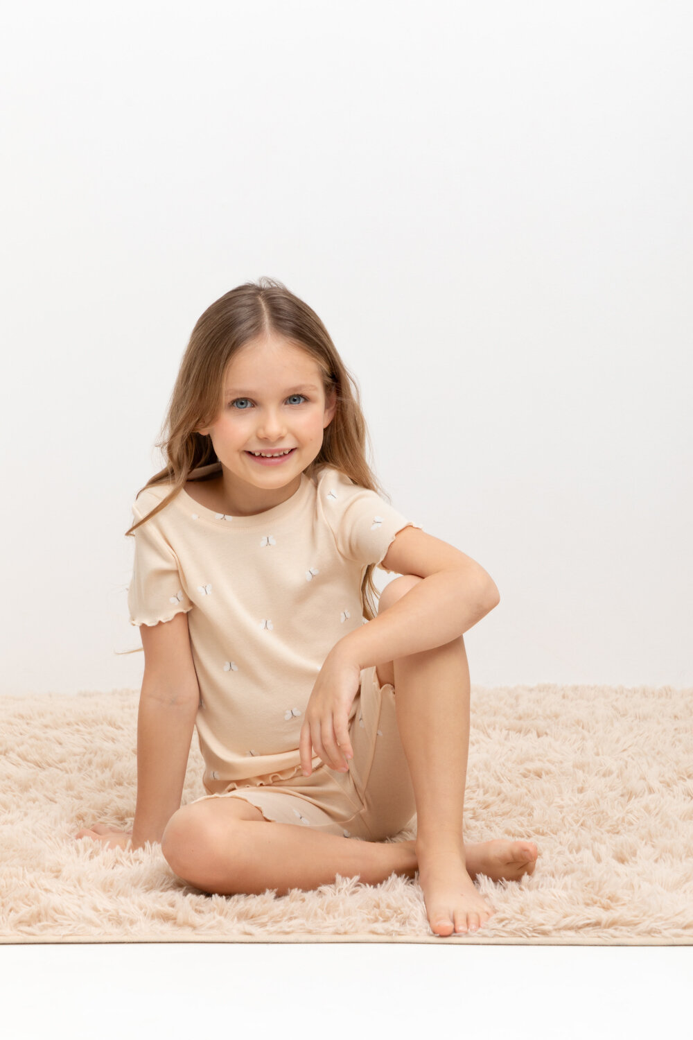 CROCKID Пижама 393573 К 1632-1 персиковый зефир, бабочки