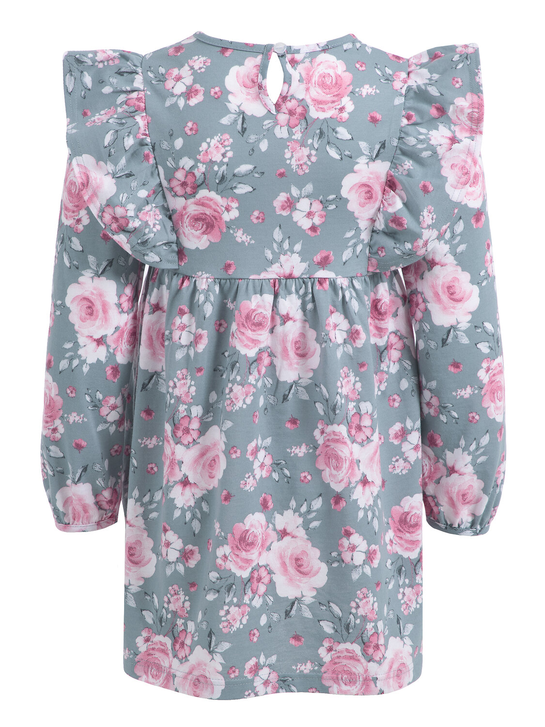 Апрель Платье 394739 1ДПД4461001н розы на сером