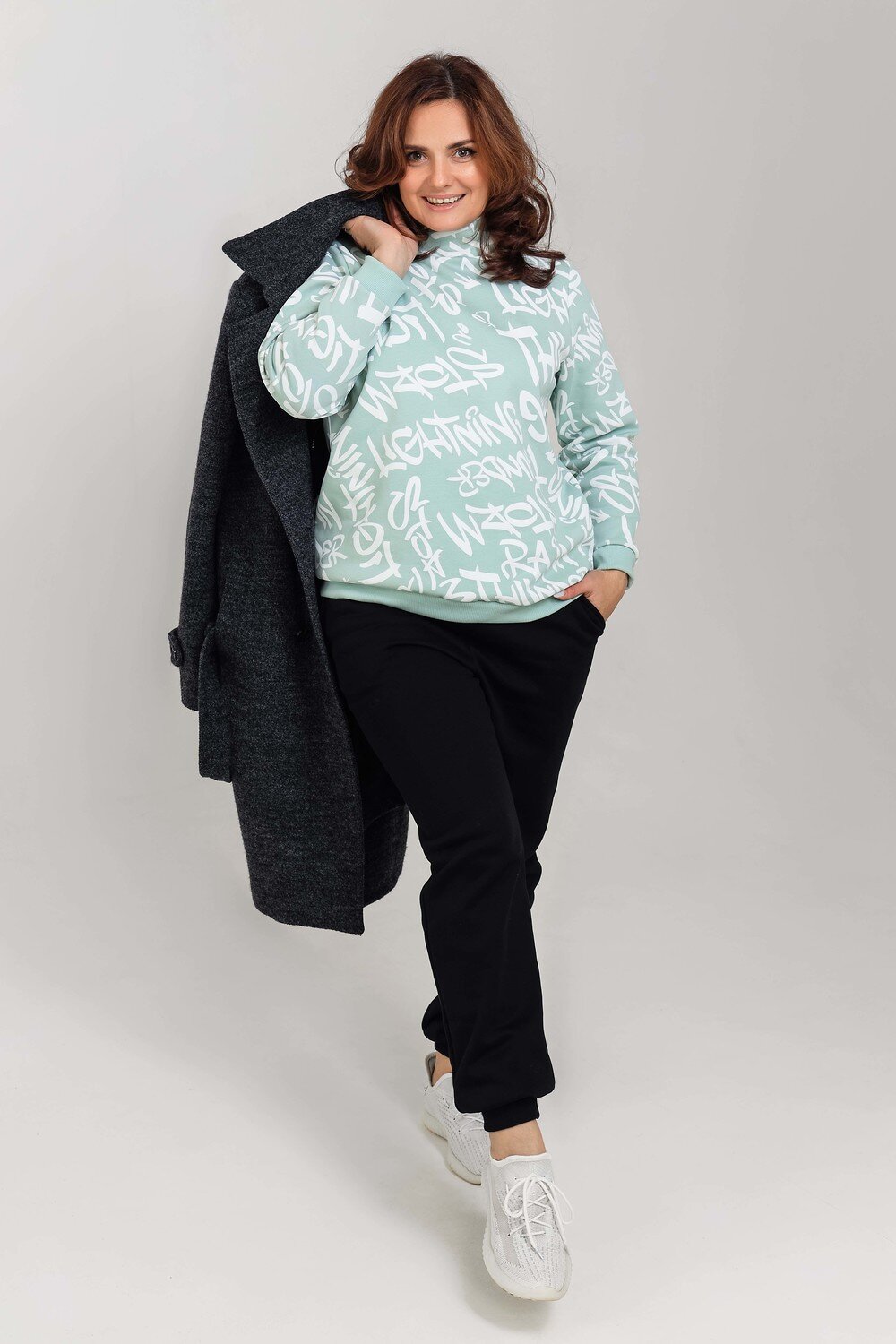 Натали Толстовка 396562 50525 фисташковый