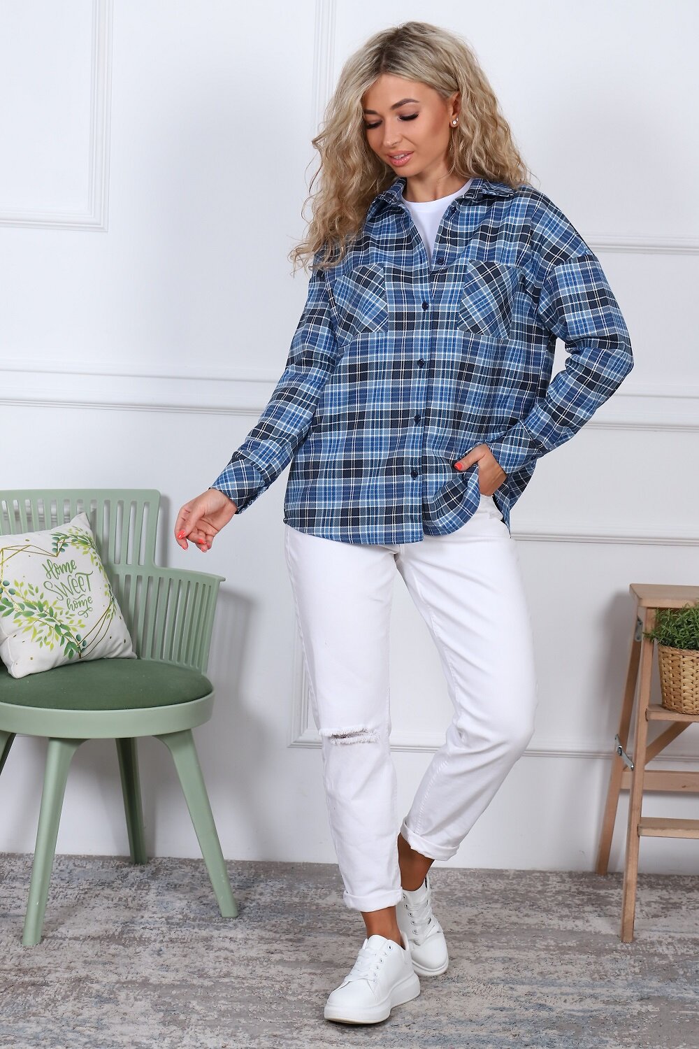 Натали Туника 396792 57045 серо-голубой