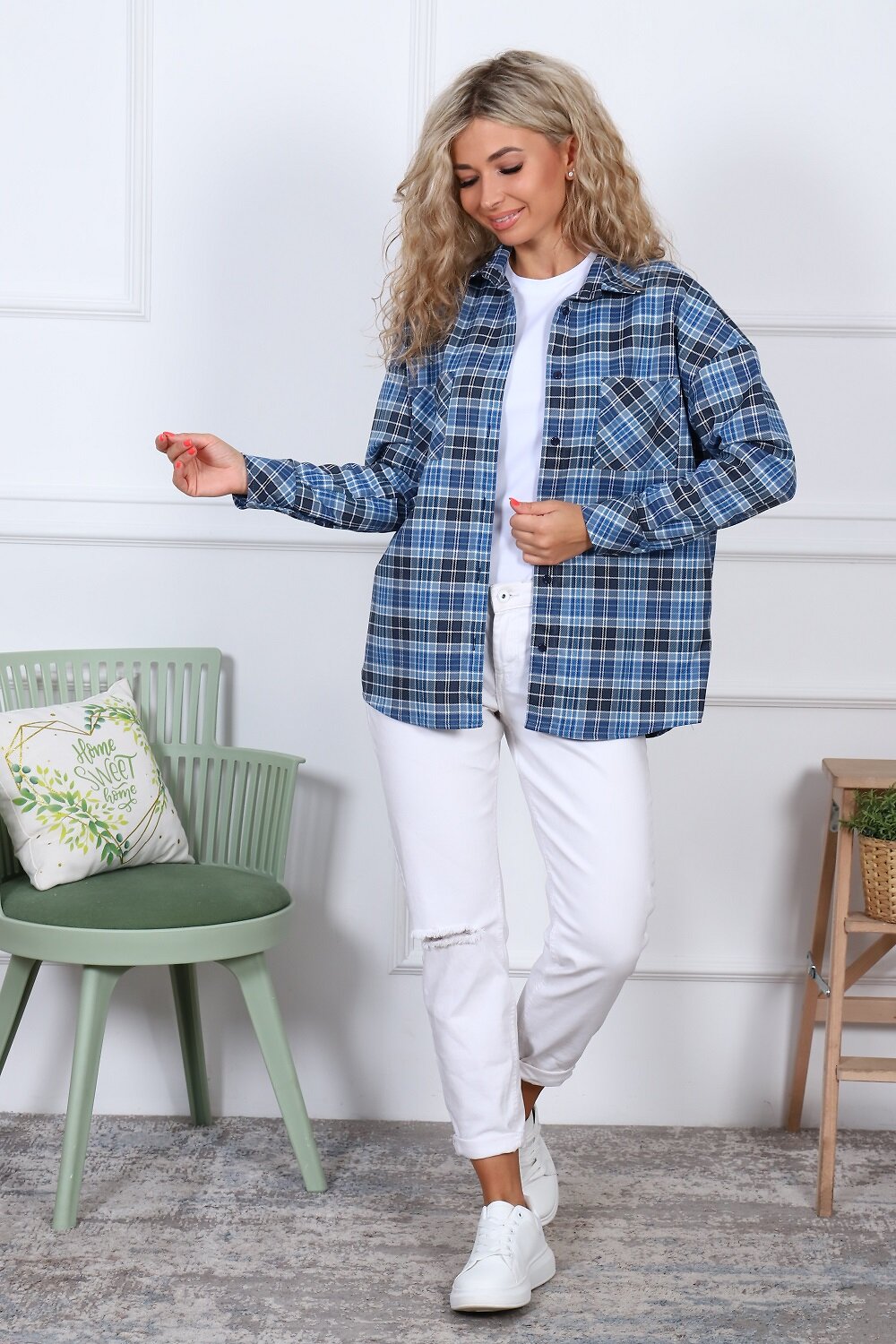 Натали Туника 396792 57045 серо-голубой