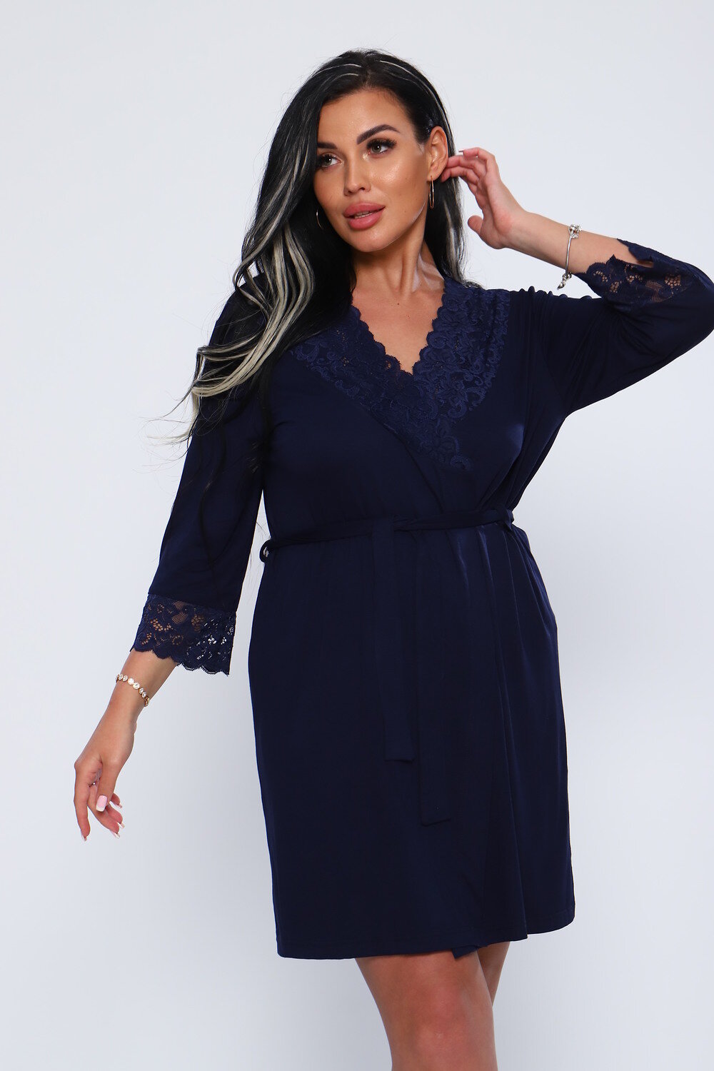 Натали Халат 404333 78518 синий