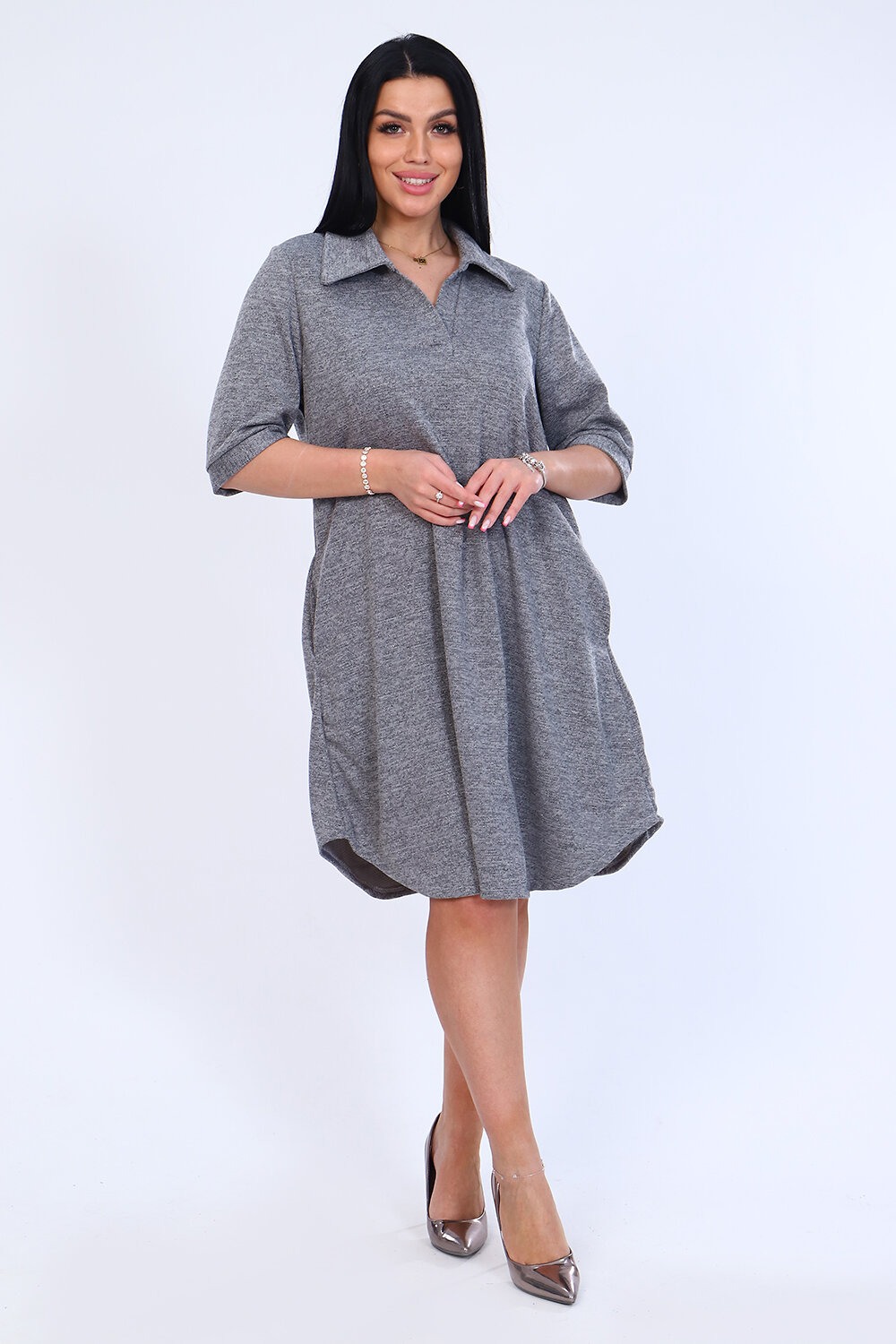 Натали Платье 405851 52266 серый
