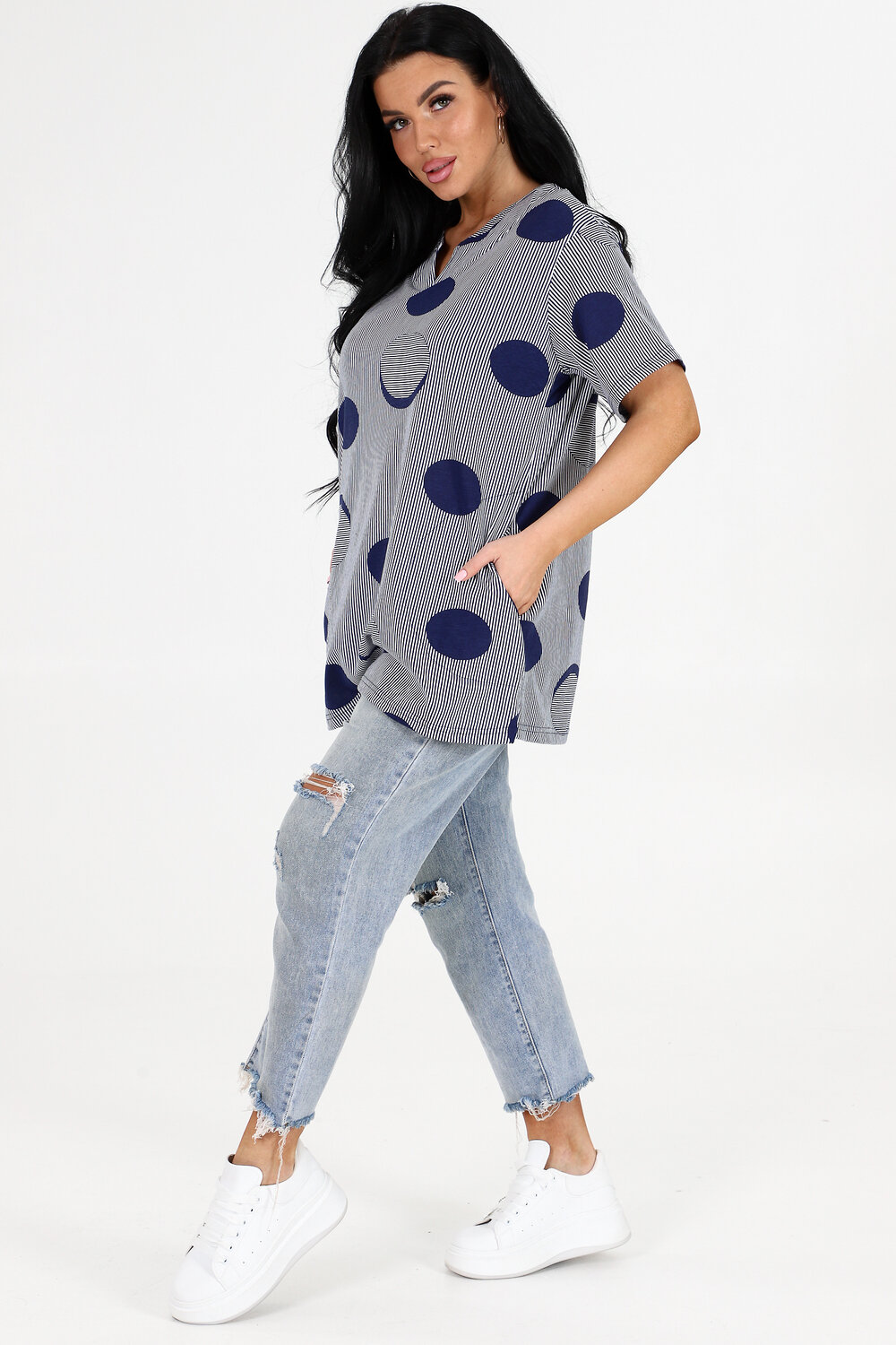 Натали Туника 406025 6087 синяя полоска