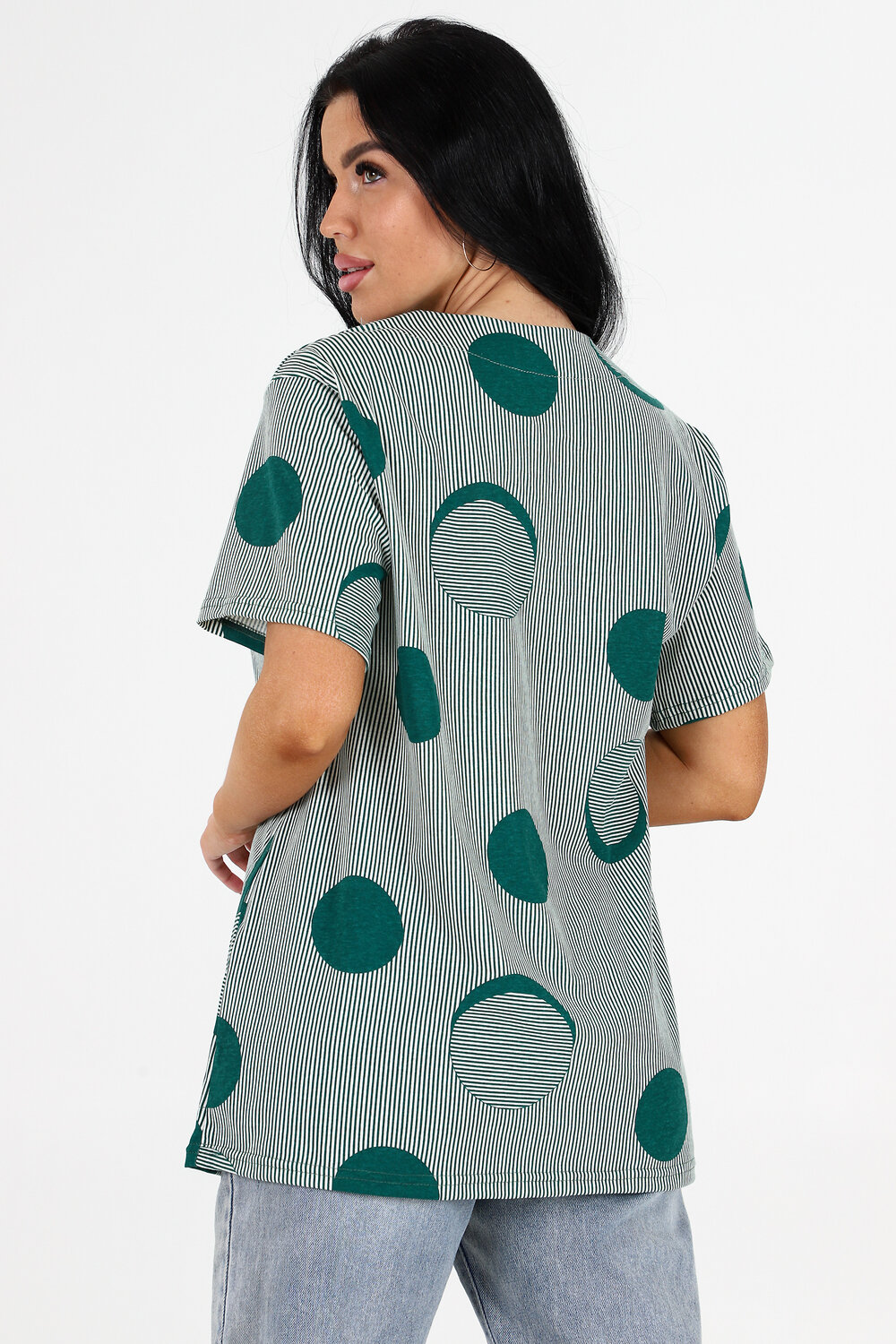 Натали Туника 406026 6087 зеленая полоска