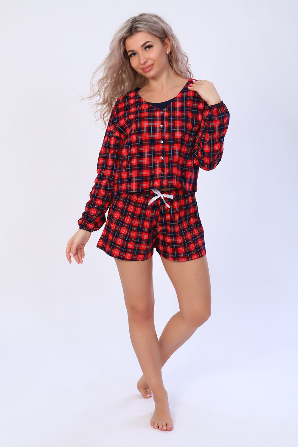 Натали Костюм 406094 36601 клетка синяя