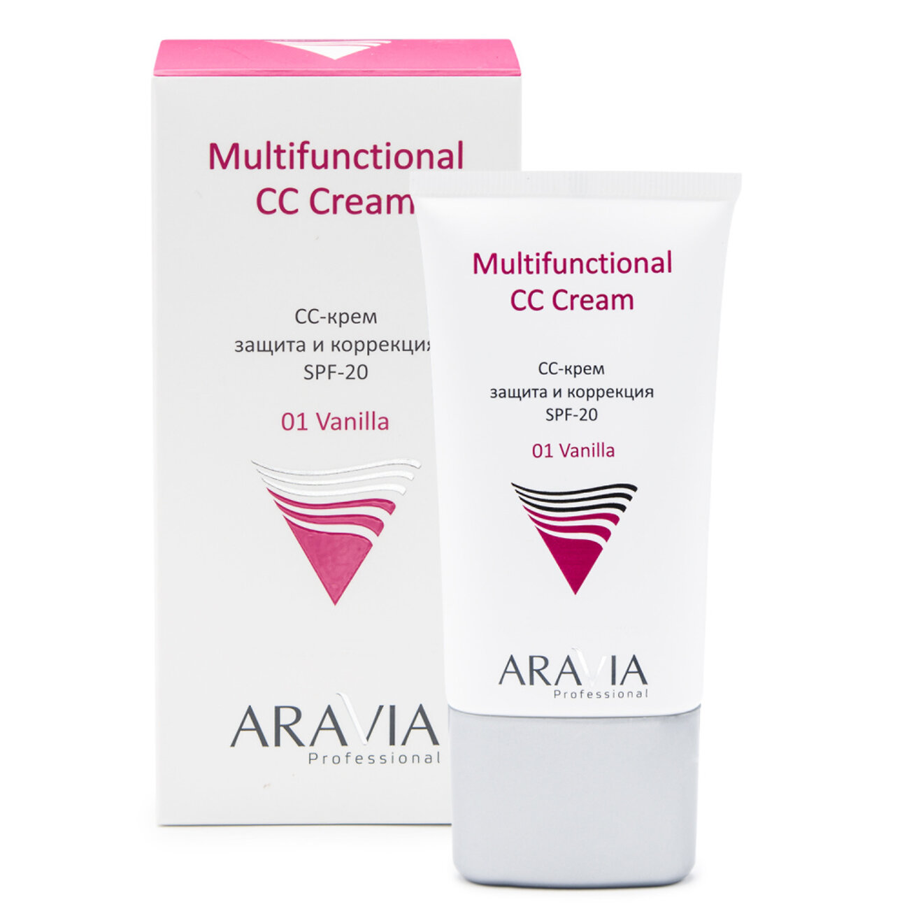 406643 Оргсбор 13% весь январь!!!!!ARAVIA Professional СС-крем защитный SPF-20 Multifunctional CC Cream, Vanilla 01, 50 мл/15,