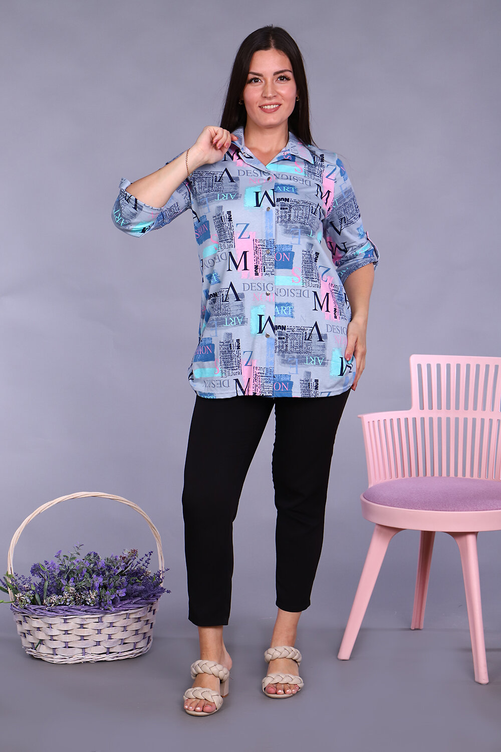 Натали Туника 407354 36568 серый