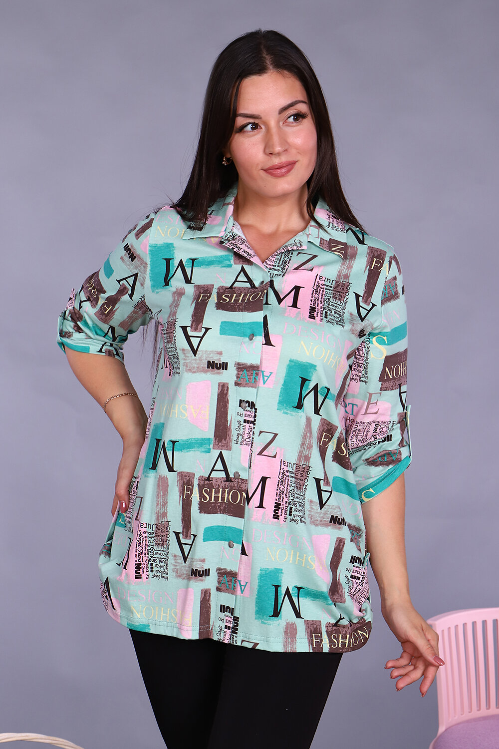 Натали Туника 407357 36568 зеленый