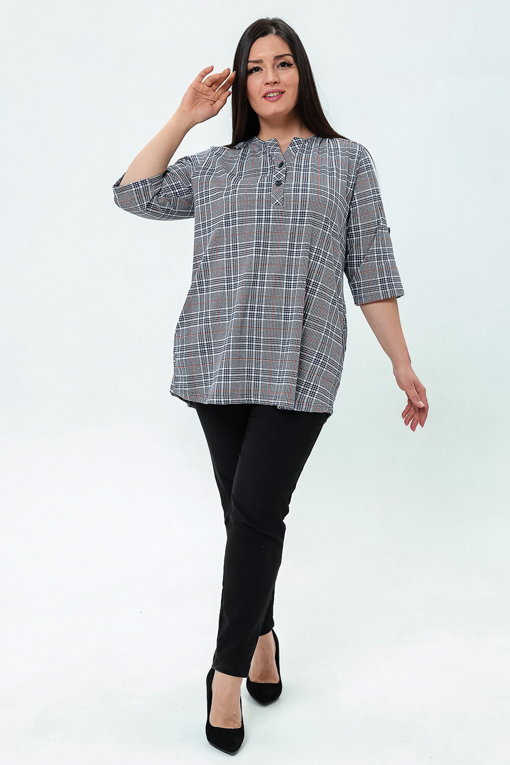 Натали Туника 407848 21552 серая клетка