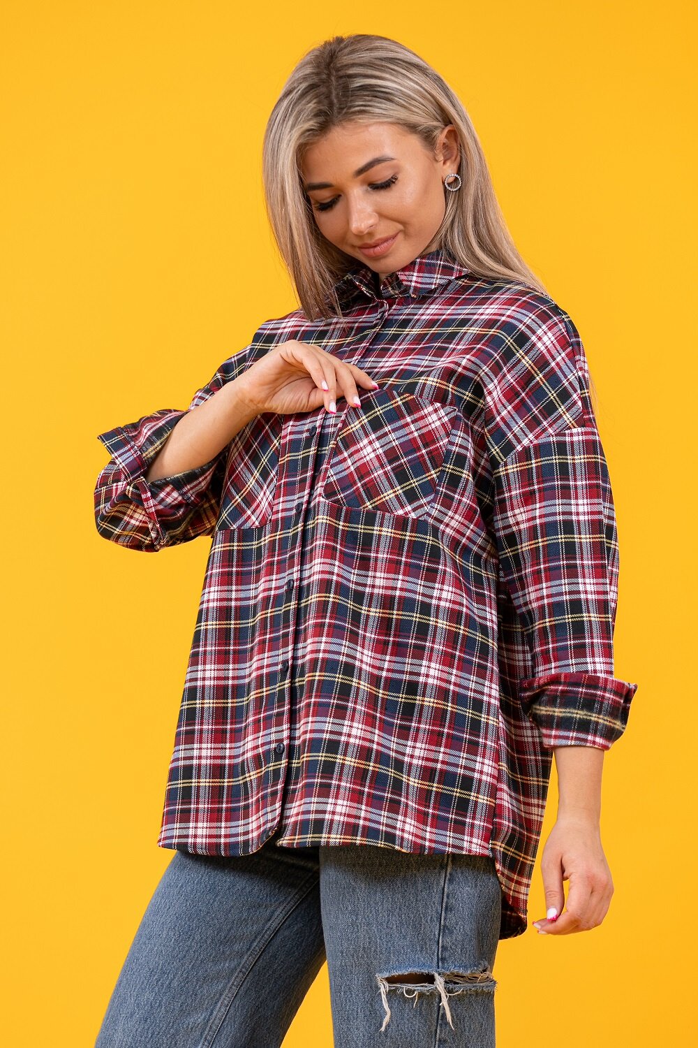 Натали Туника 407861 57045 бордово-желтый