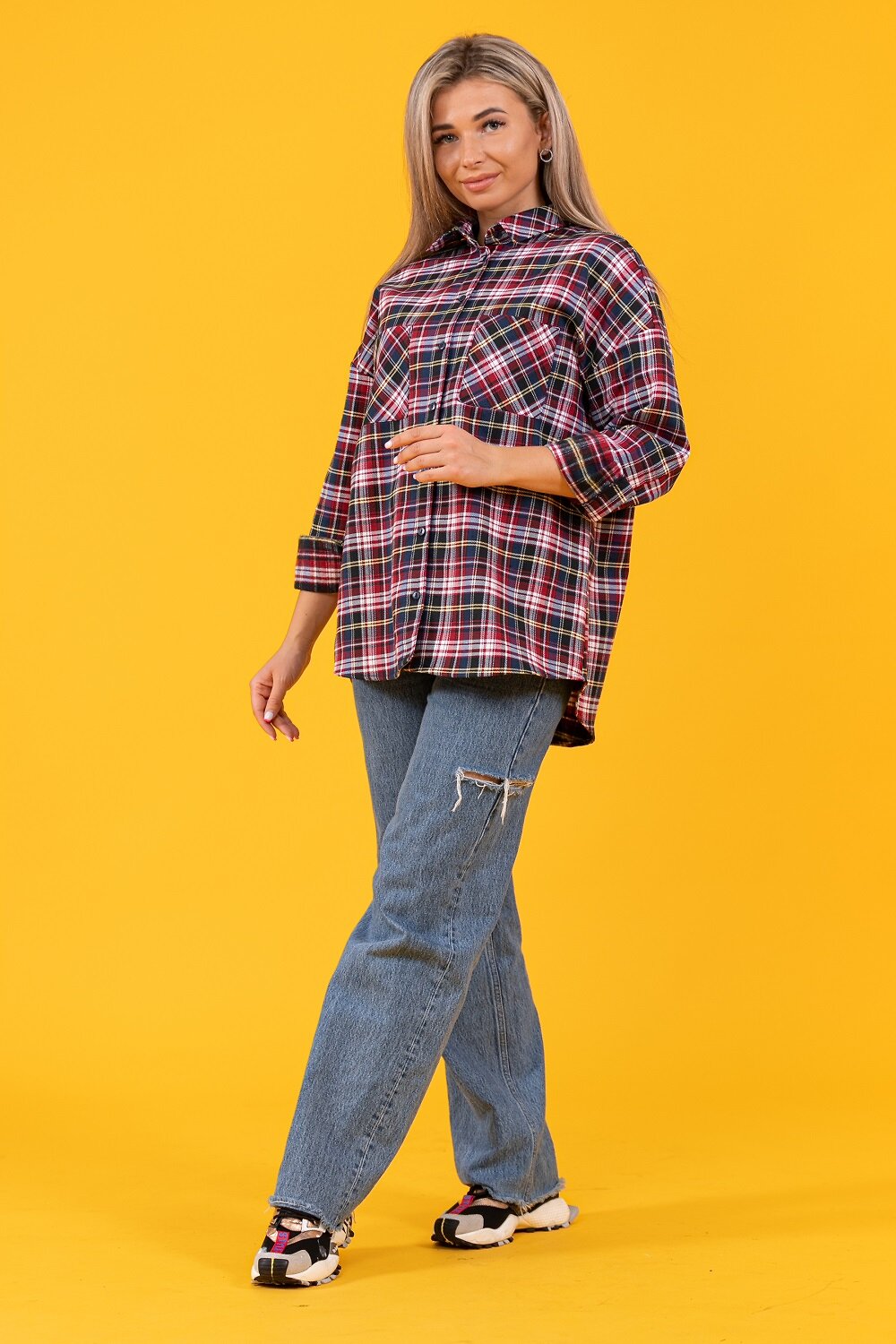 Натали Туника 407861 57045 бордово-желтый