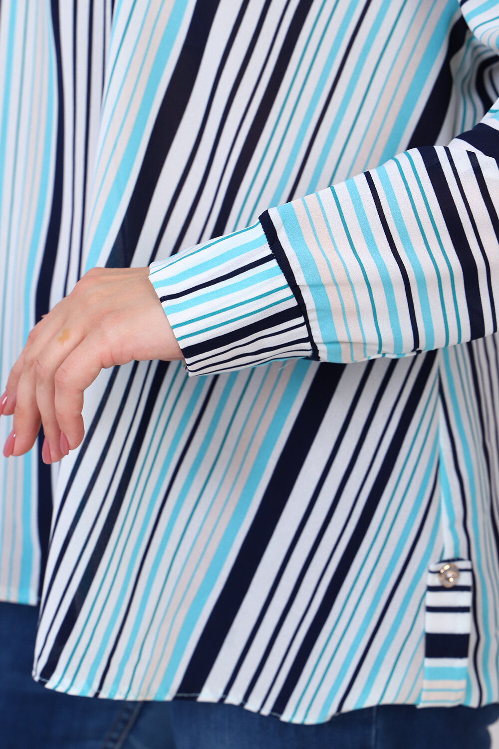 Натали Туника 407935 52194 голубая полоса