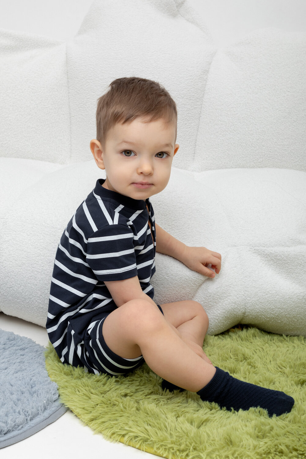 CROCKID Полукомбинезон 413608 КР 6496 индиго, полоска