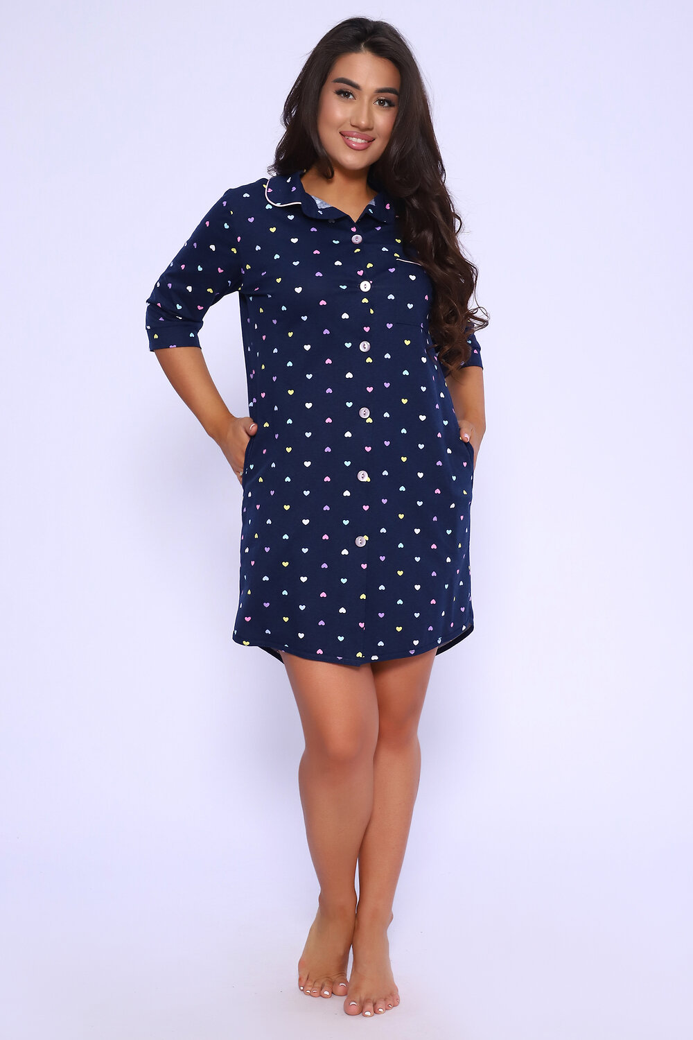 Натали Халат 415323 85026 темно-синий