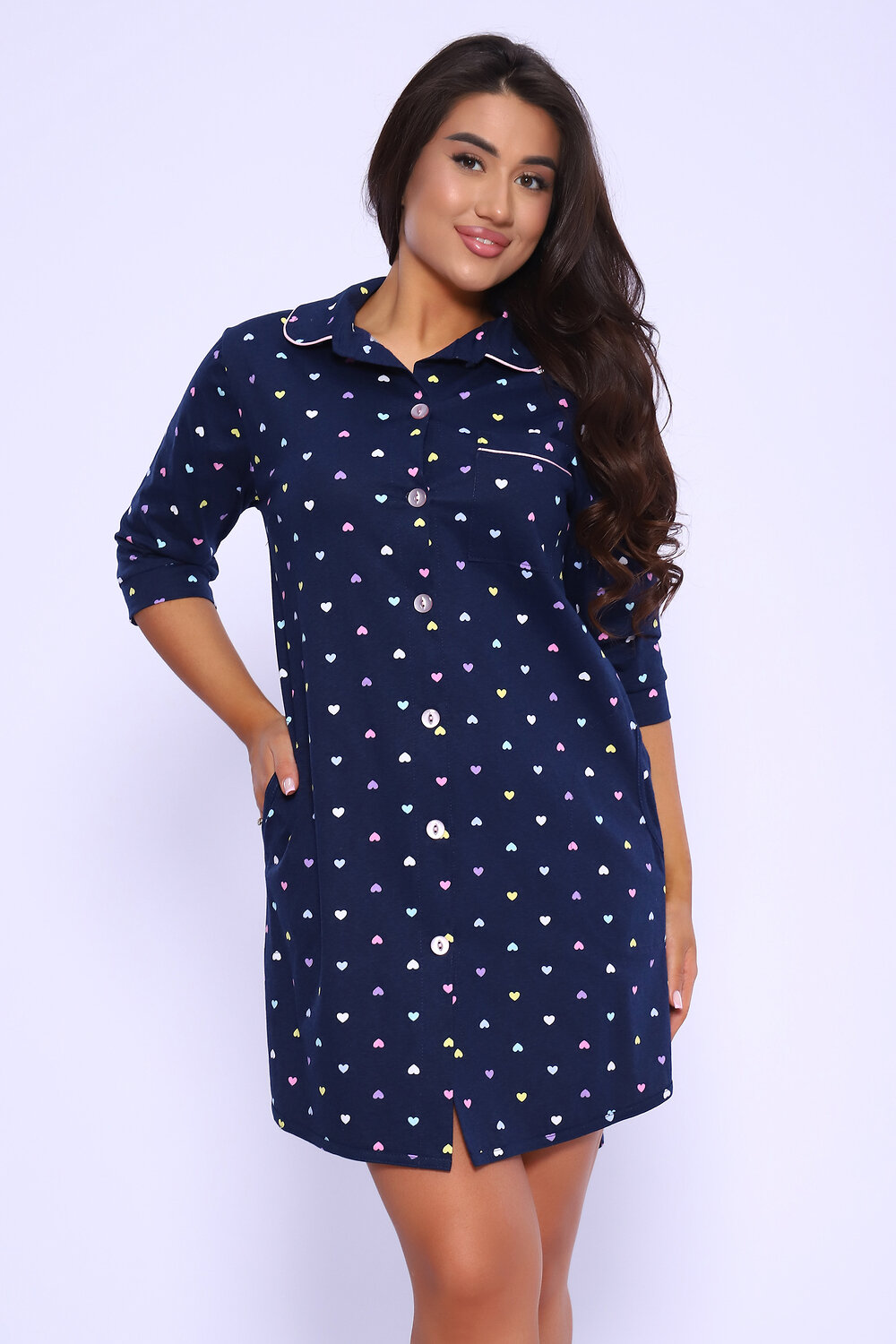 Натали Халат 415323 85026 темно-синий