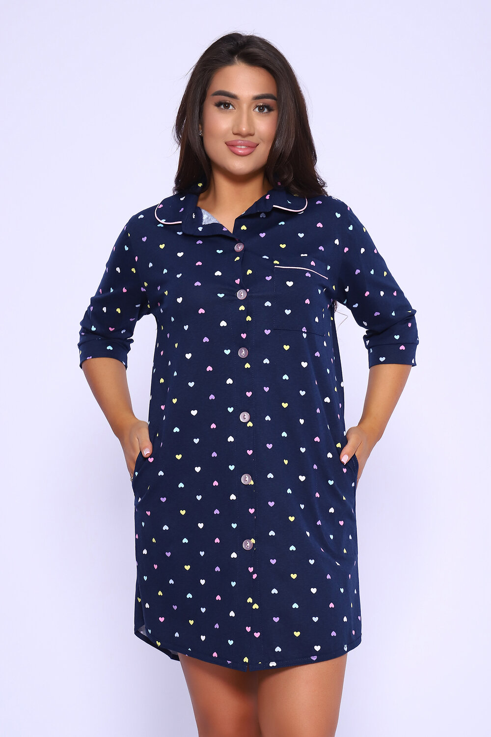 Натали Халат 415323 85026 темно-синий