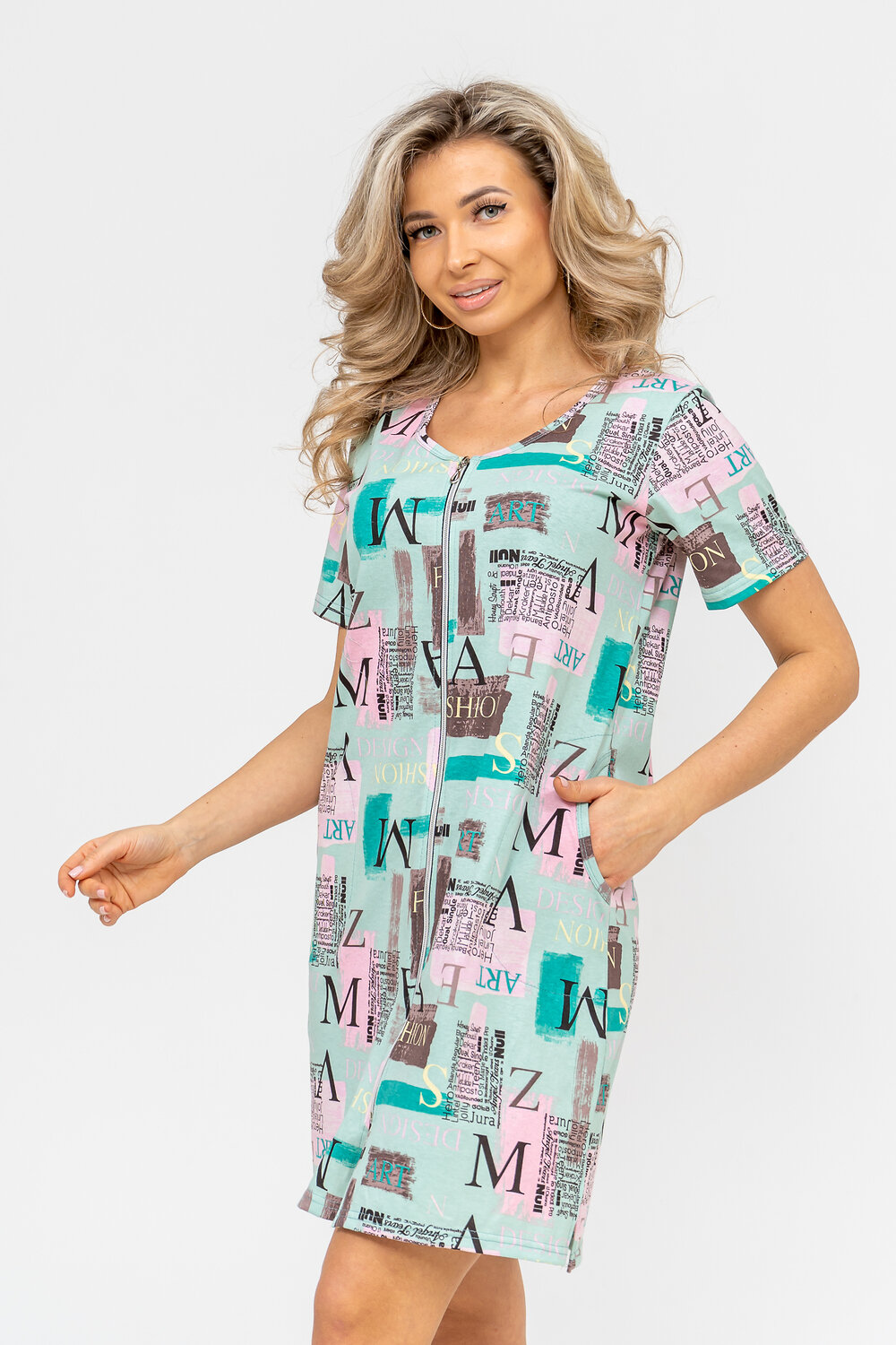 Натали Халат 415345 36733 зеленый