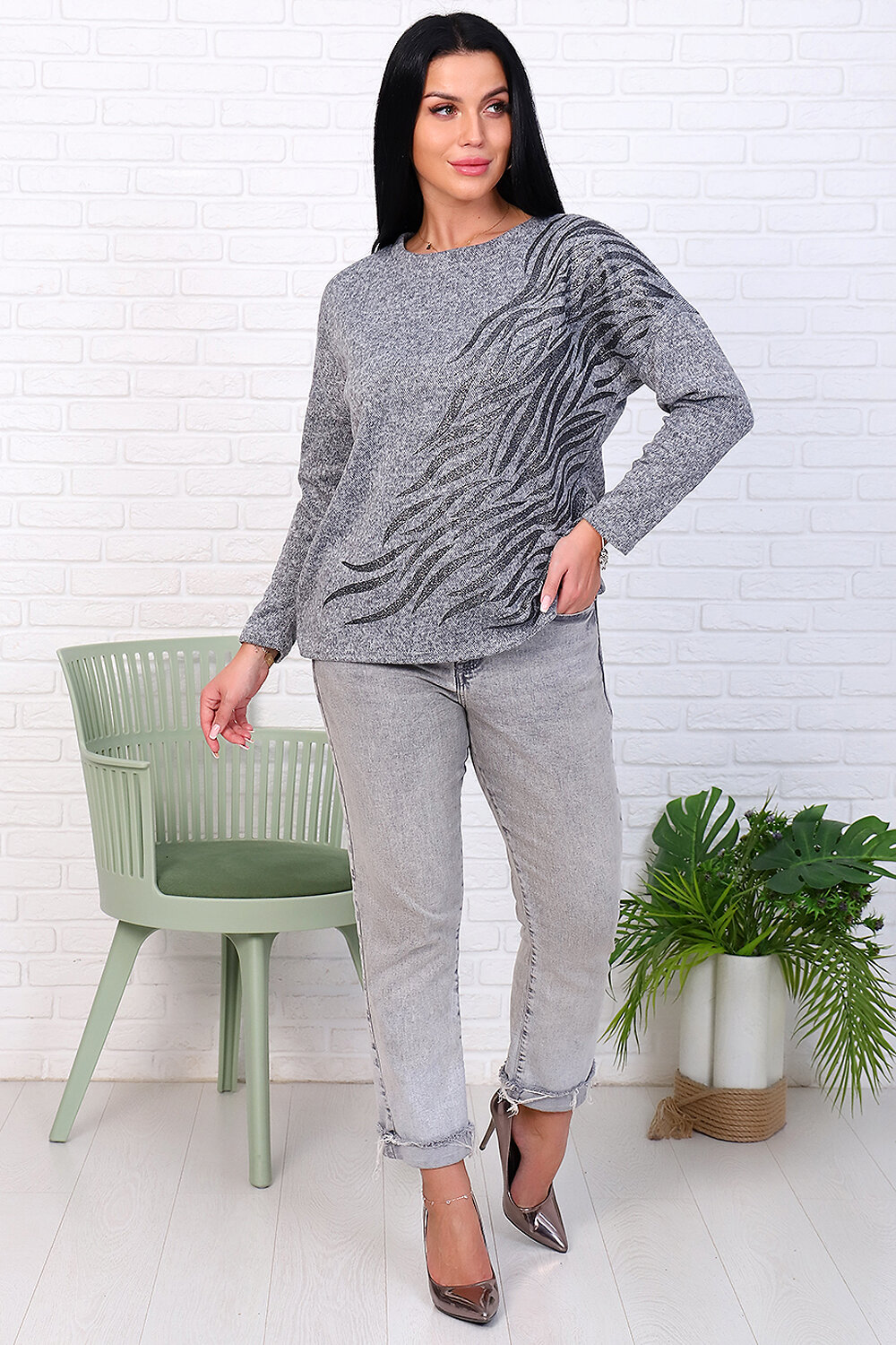 Натали Джемпер 415381 24637 серый