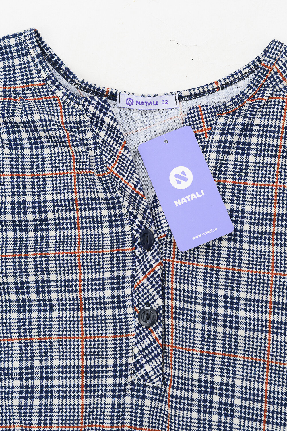 Натали Платье 415465 21559 серая клетка