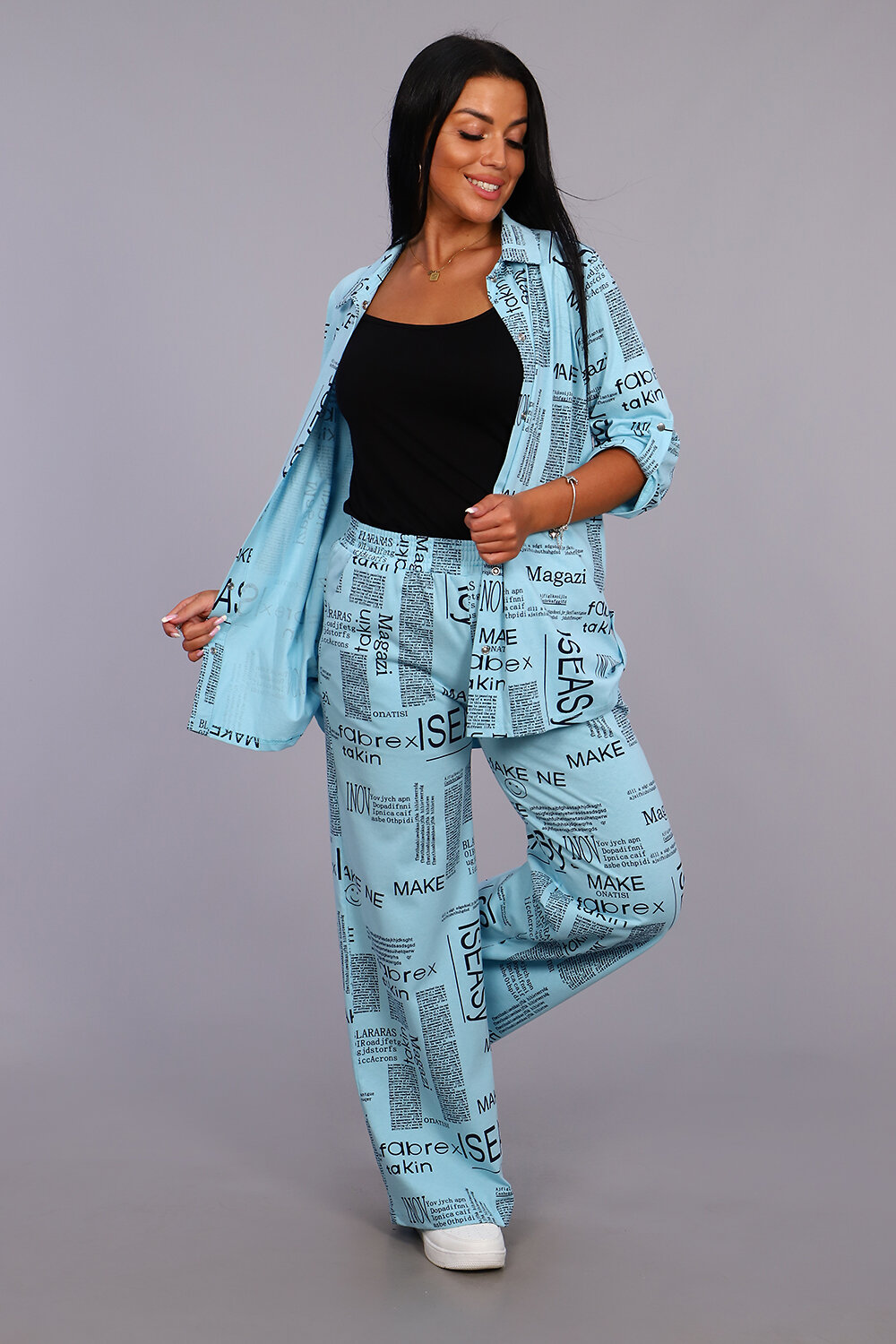 Натали Брюки 415558 36562 голубой