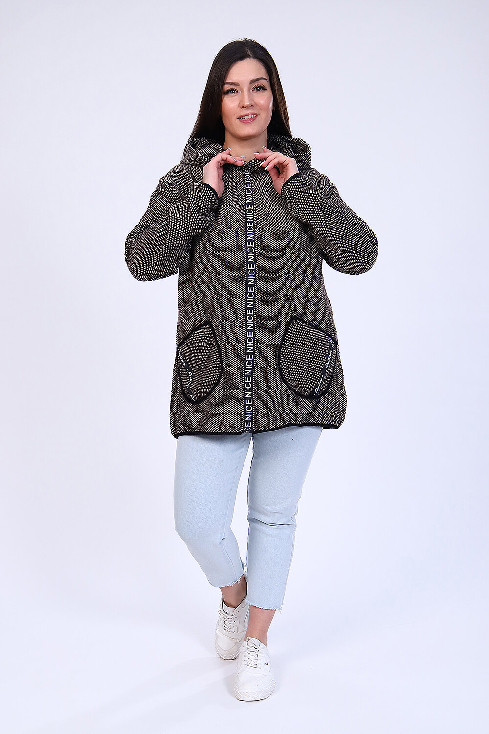 Натали Куртка 418451 52271 коричневый,черный