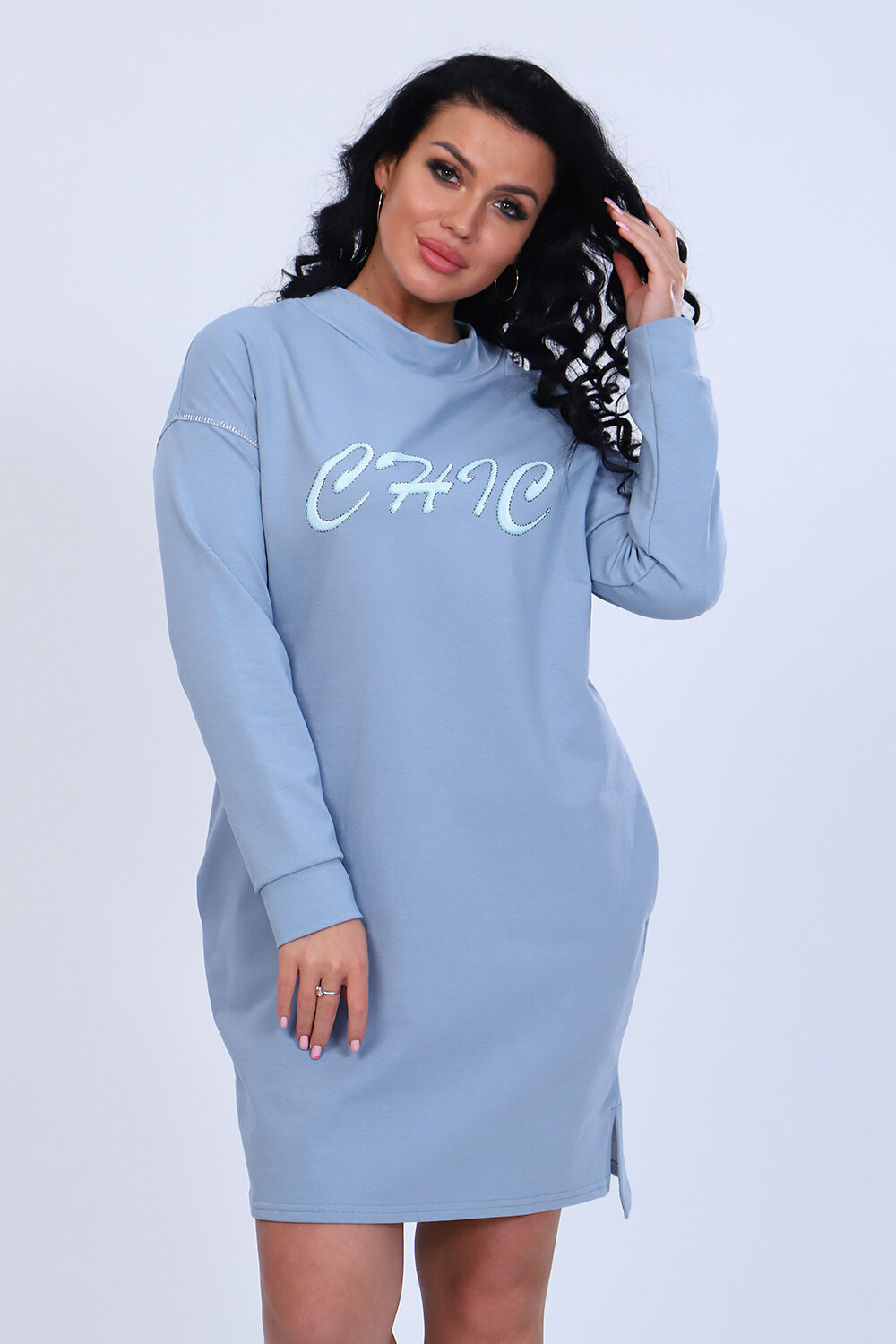 Натали Платье 418497 82015 серо-голубой