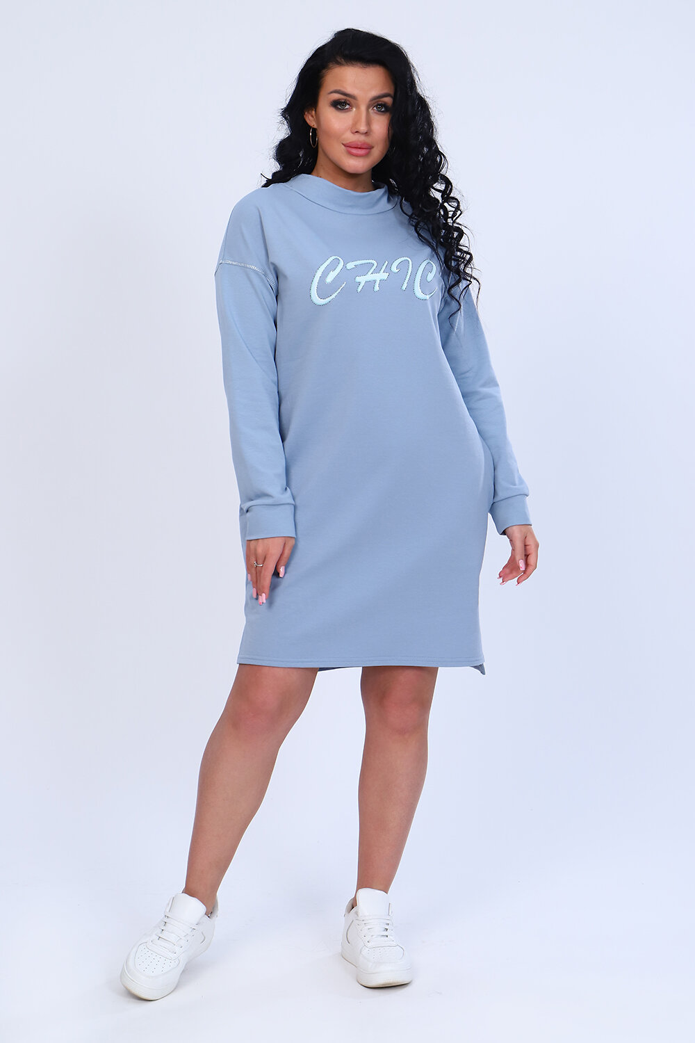 Натали Платье 418497 82015 серо-голубой