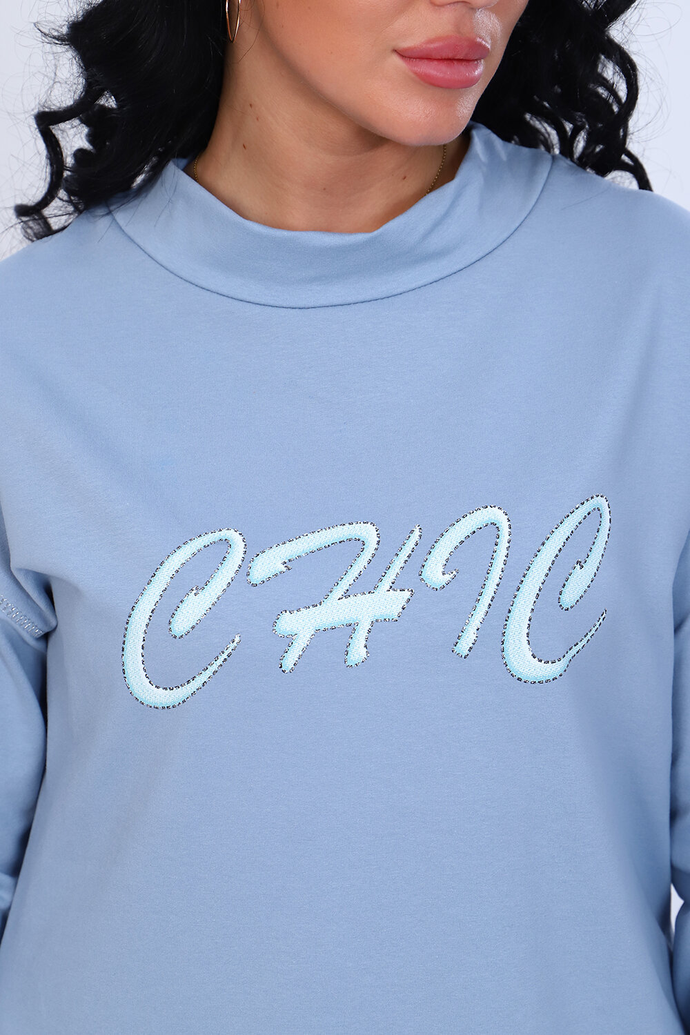 Натали Платье 418497 82015 серо-голубой