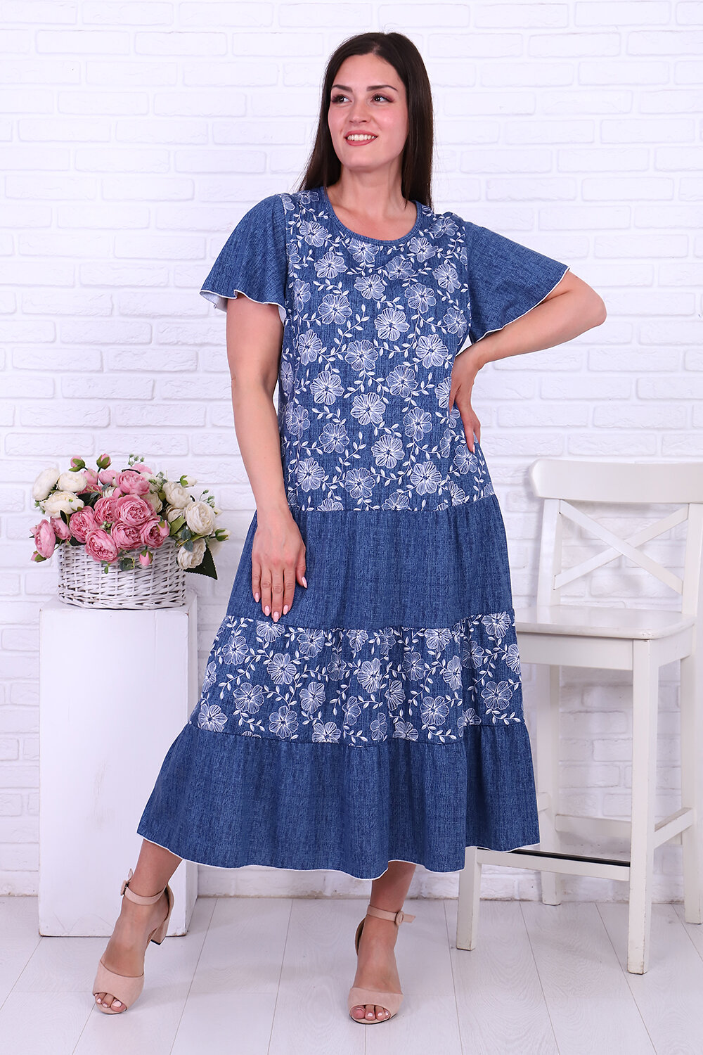 Натали Платье 418862 47083 синий