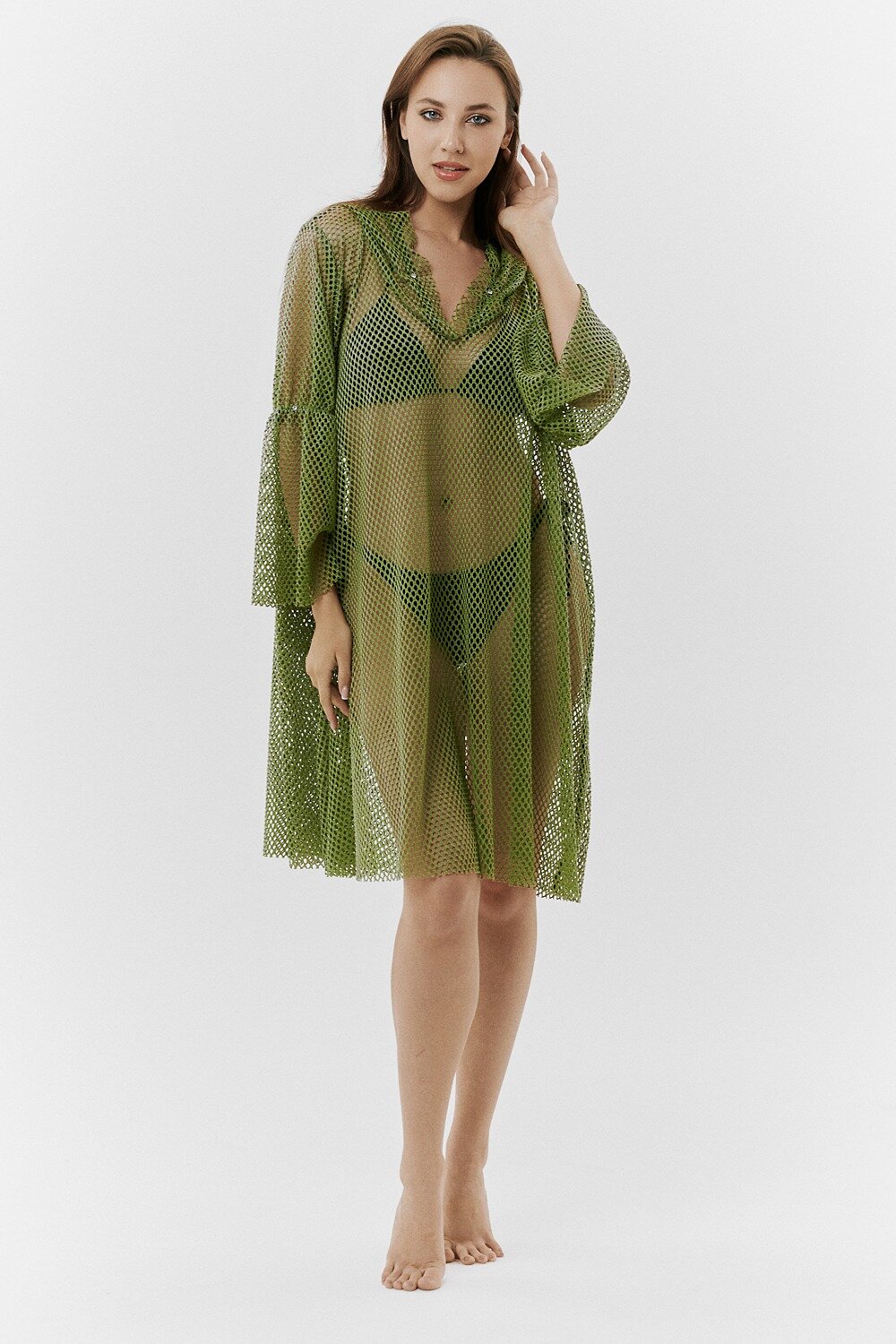 Натали Туника 418902 67010 хаки (крупная сетка)