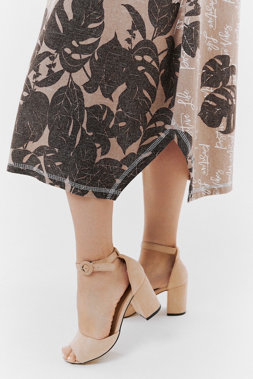 Натали Платье 418914 9136 монстеры коричневые