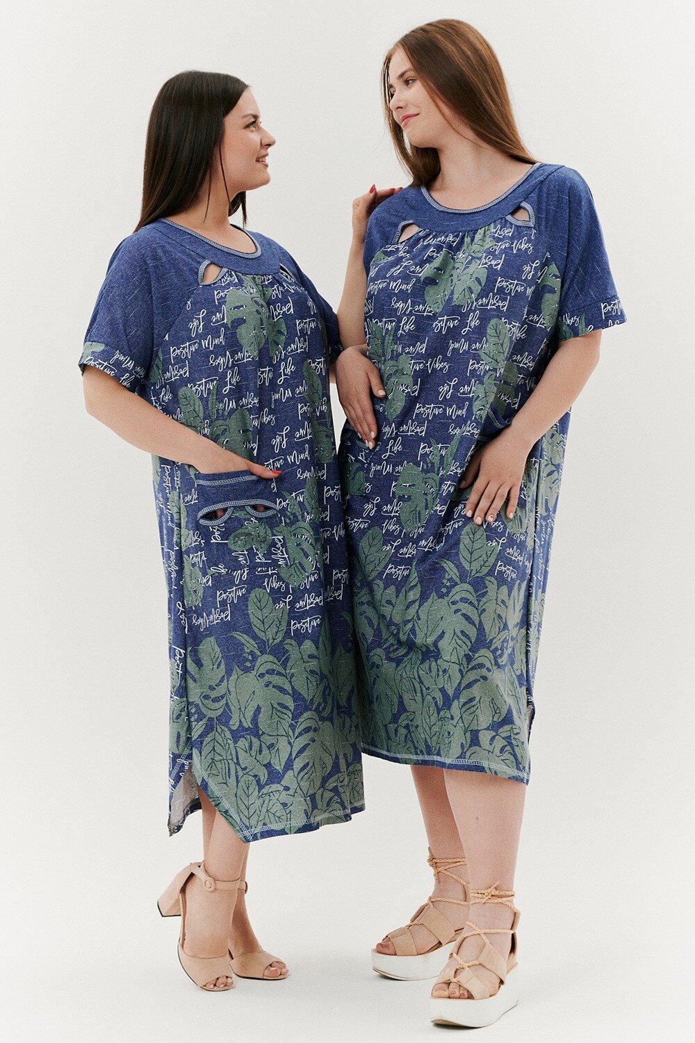 Натали Платье 418915 9136 монстеры зеленые