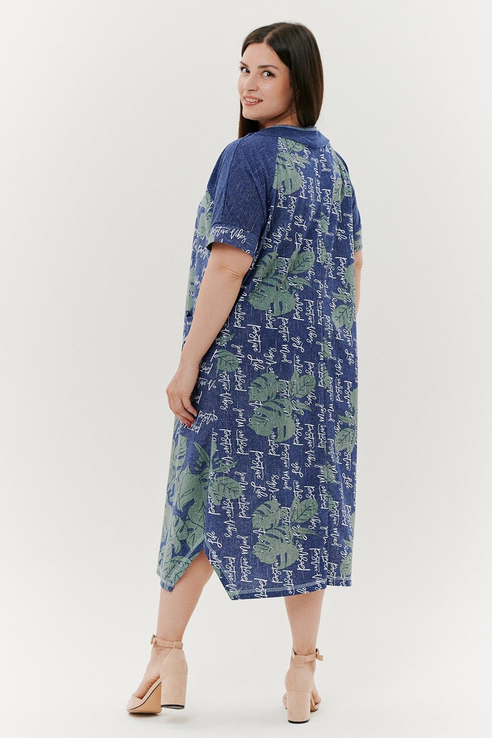 Натали Платье 418915 9136 монстеры зеленые