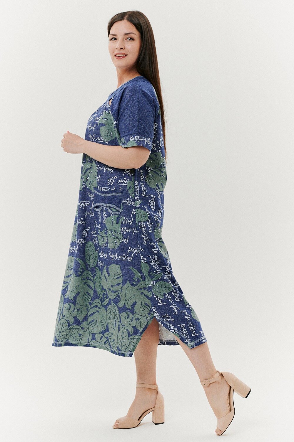 Натали Платье 418915 9136 монстеры зеленые