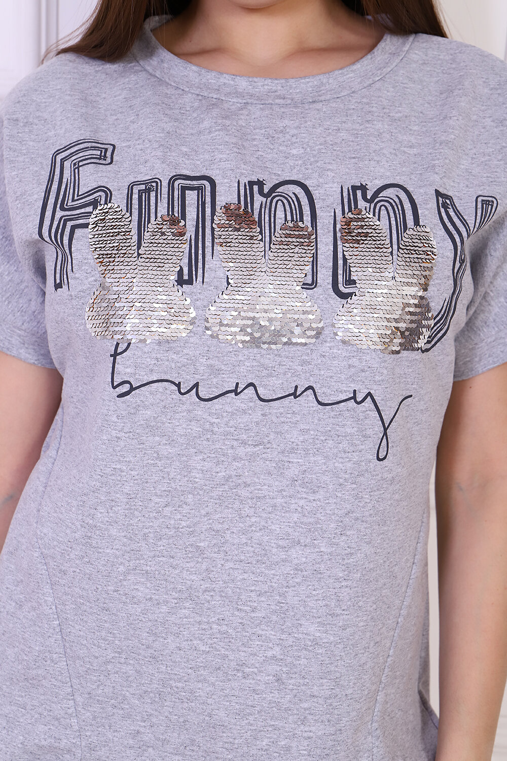 Натали Туника 419455 24872 серый меланж