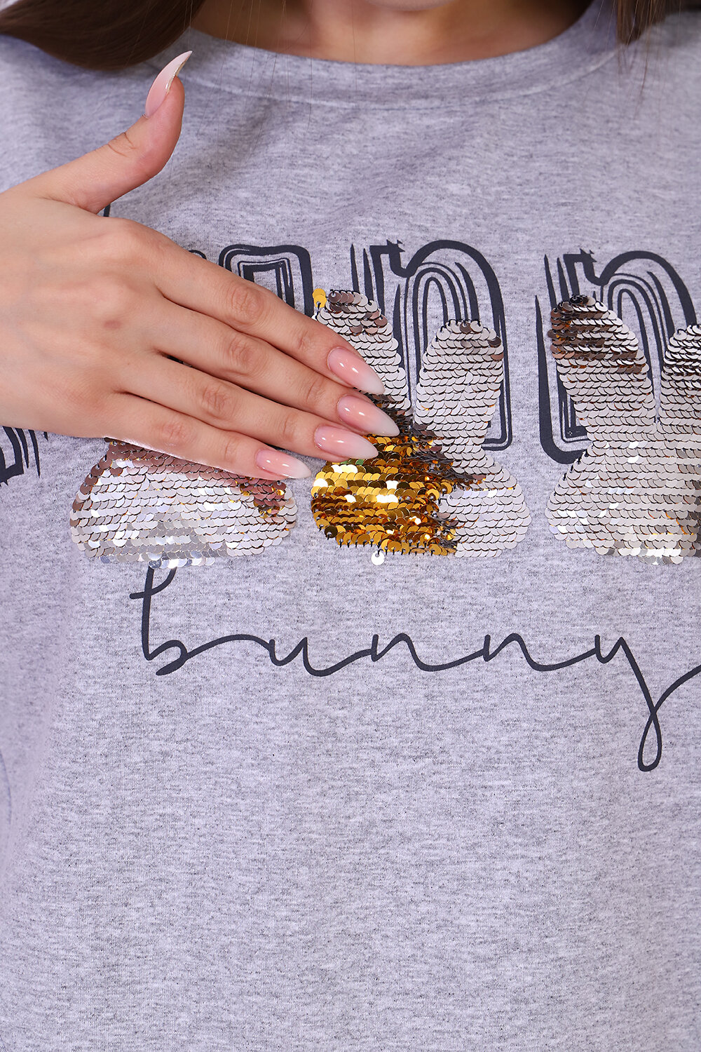 Натали Туника 419455 24872 серый меланж