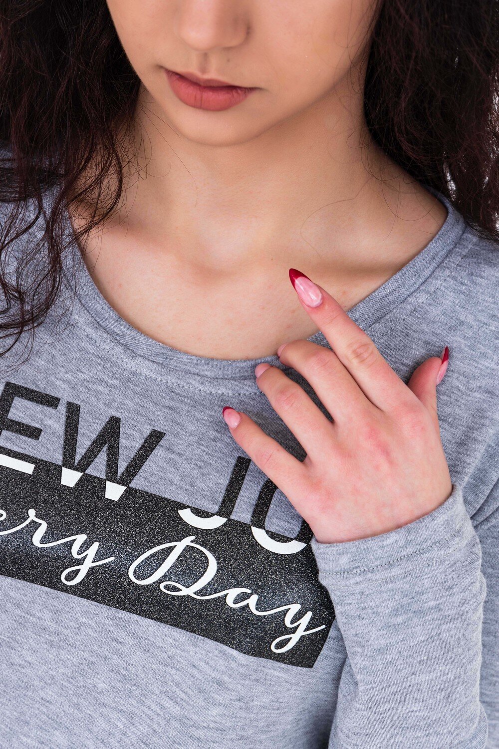 Натали Лонгслив 420076 21537 серый меланж