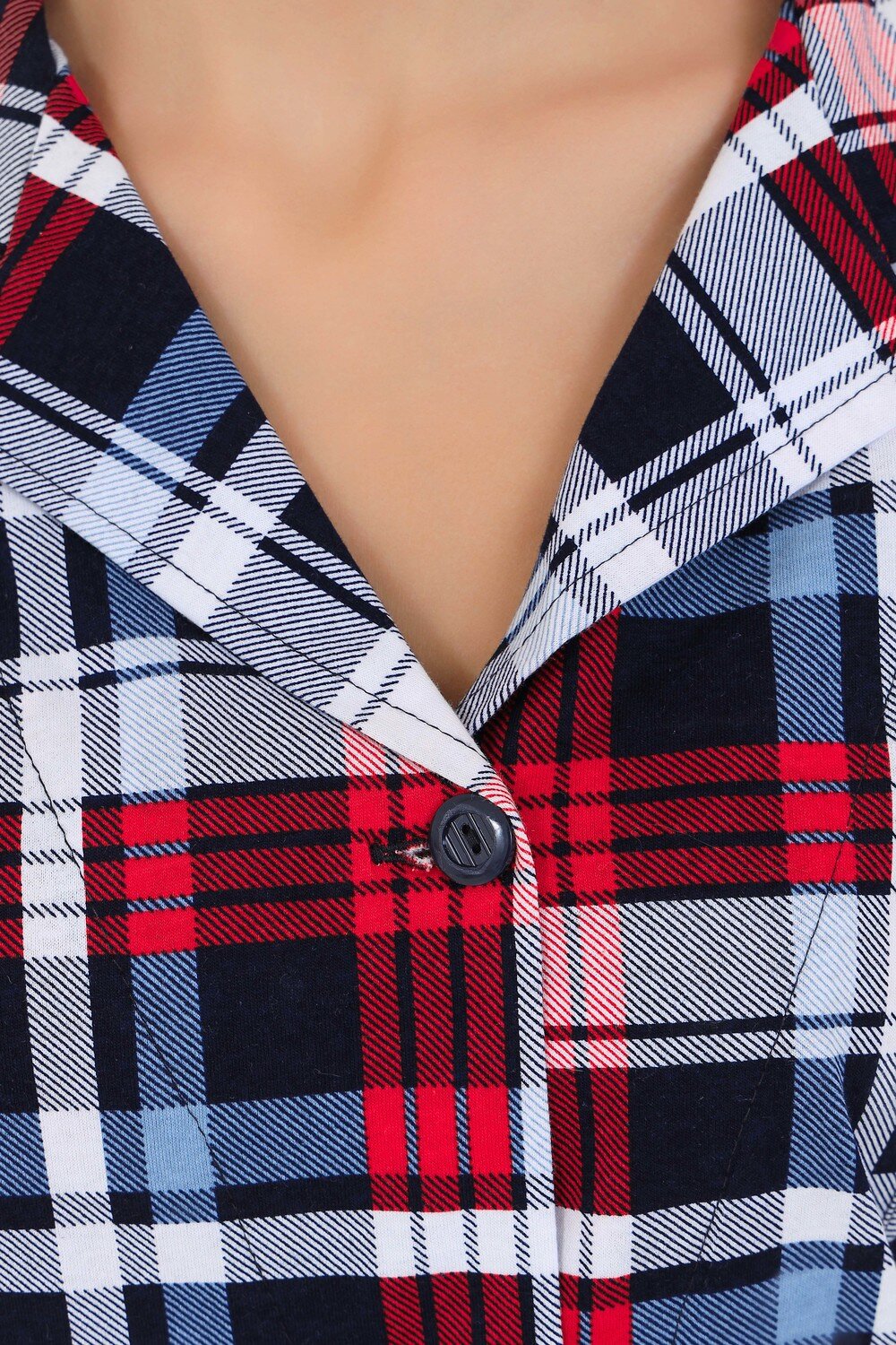 Натали Халат 420753 21532 синяя клетка