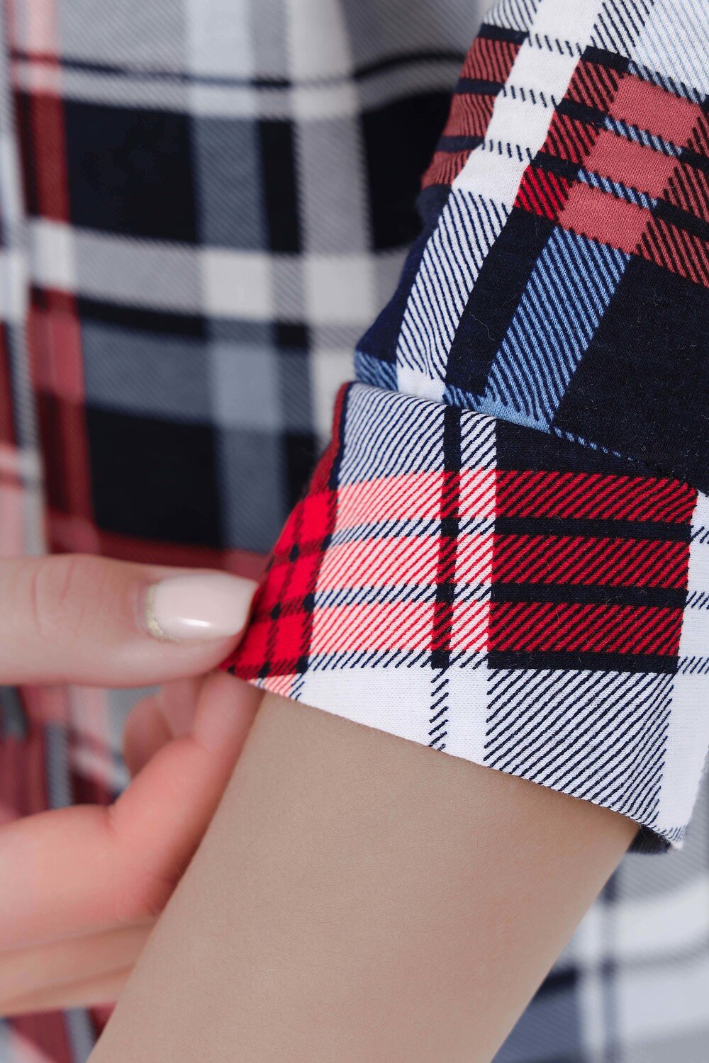 Натали Халат 420753 21532 синяя клетка