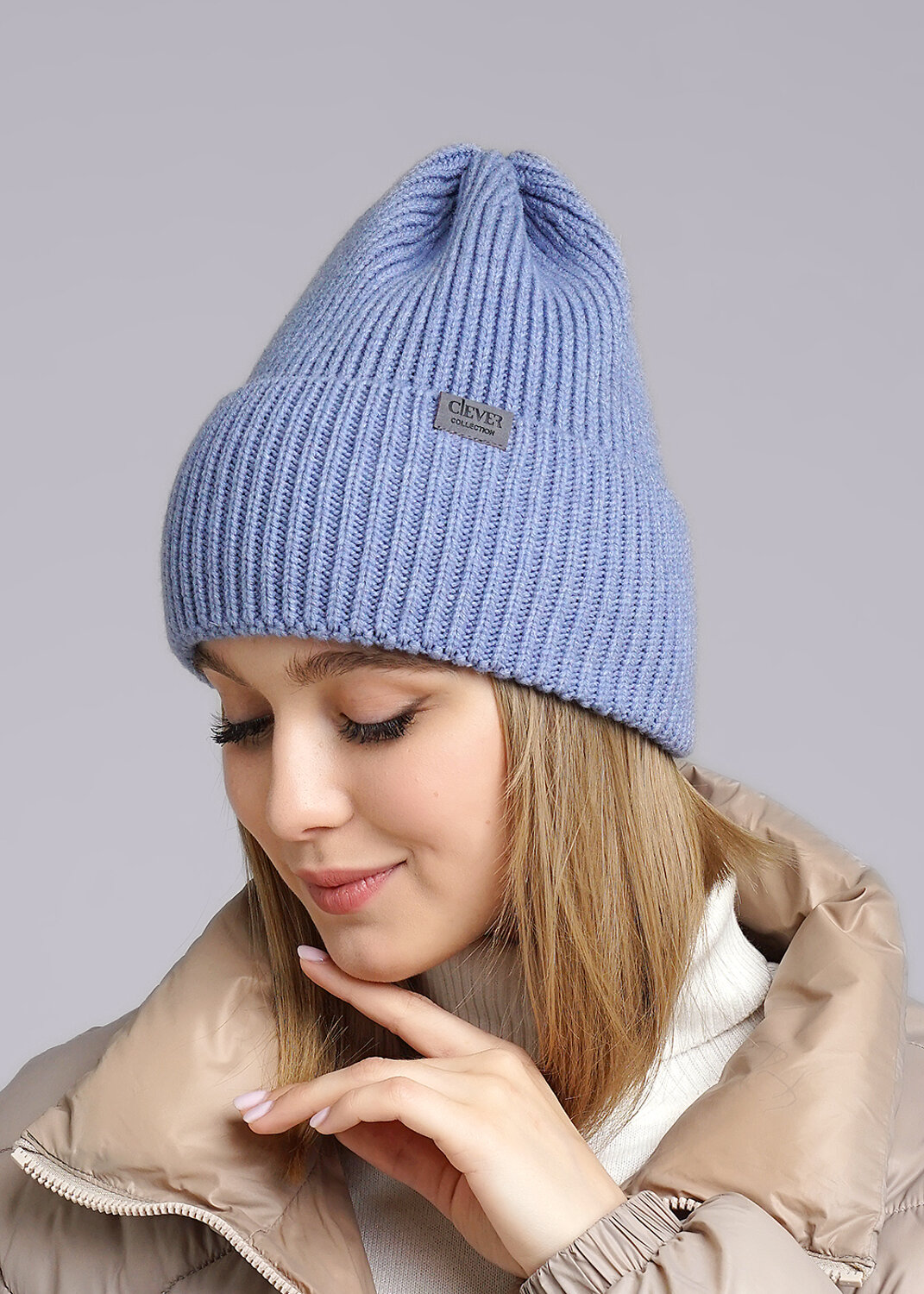 CLEVER Шапка 421030 433912аш св.джинсовый